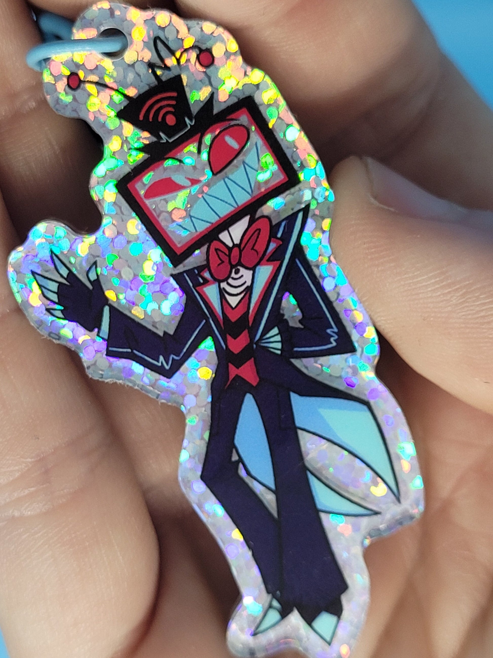 Hazbin Hotel Vox Holo Keychain