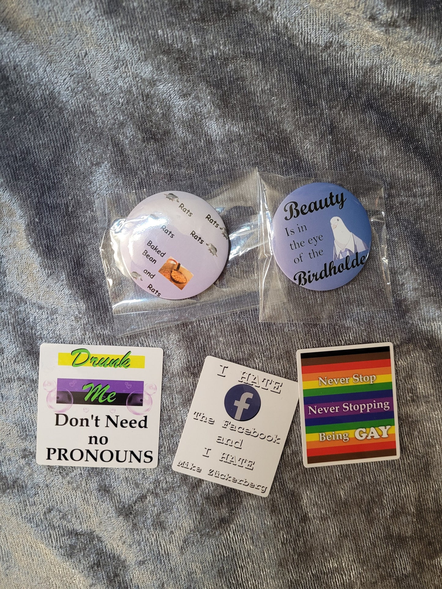 Meme Slogan Pin Badges And Stickers