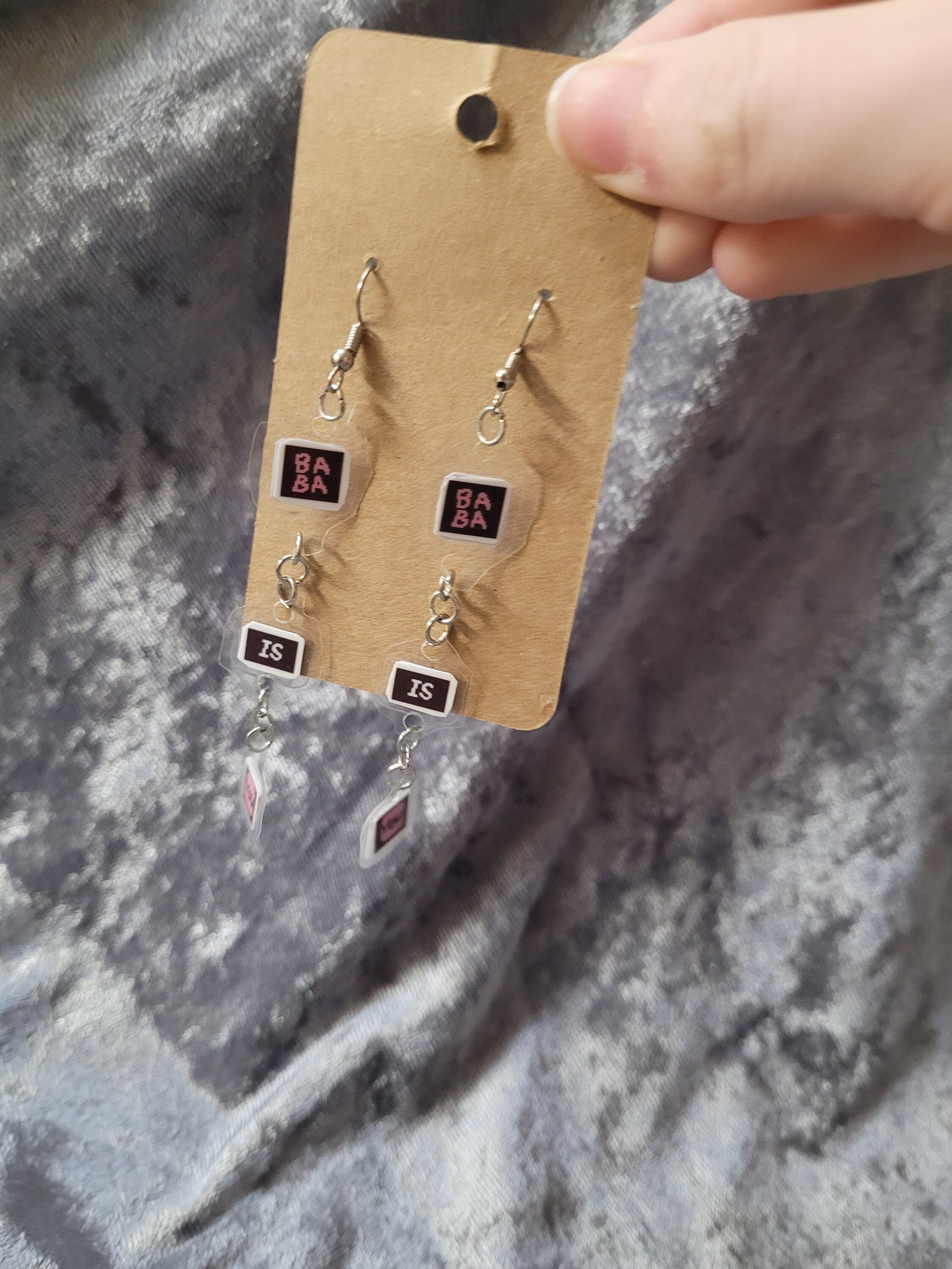 Baba Is You Rules Chain Earrings