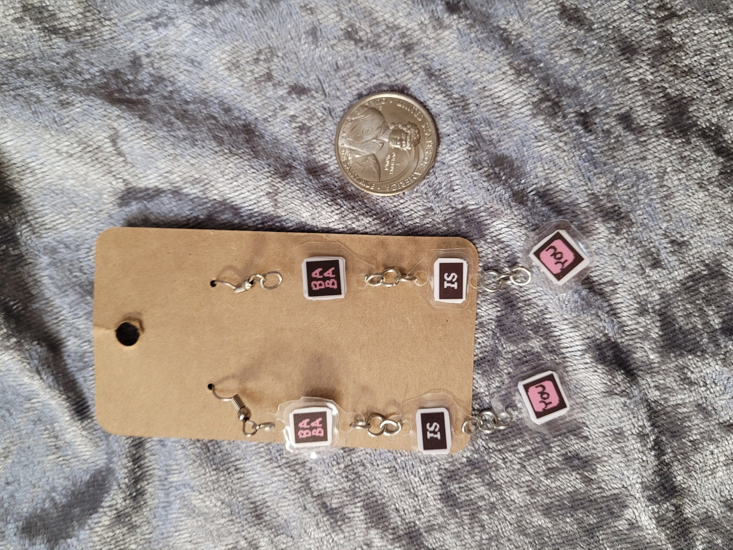 Baba Is You Rules Chain Earrings