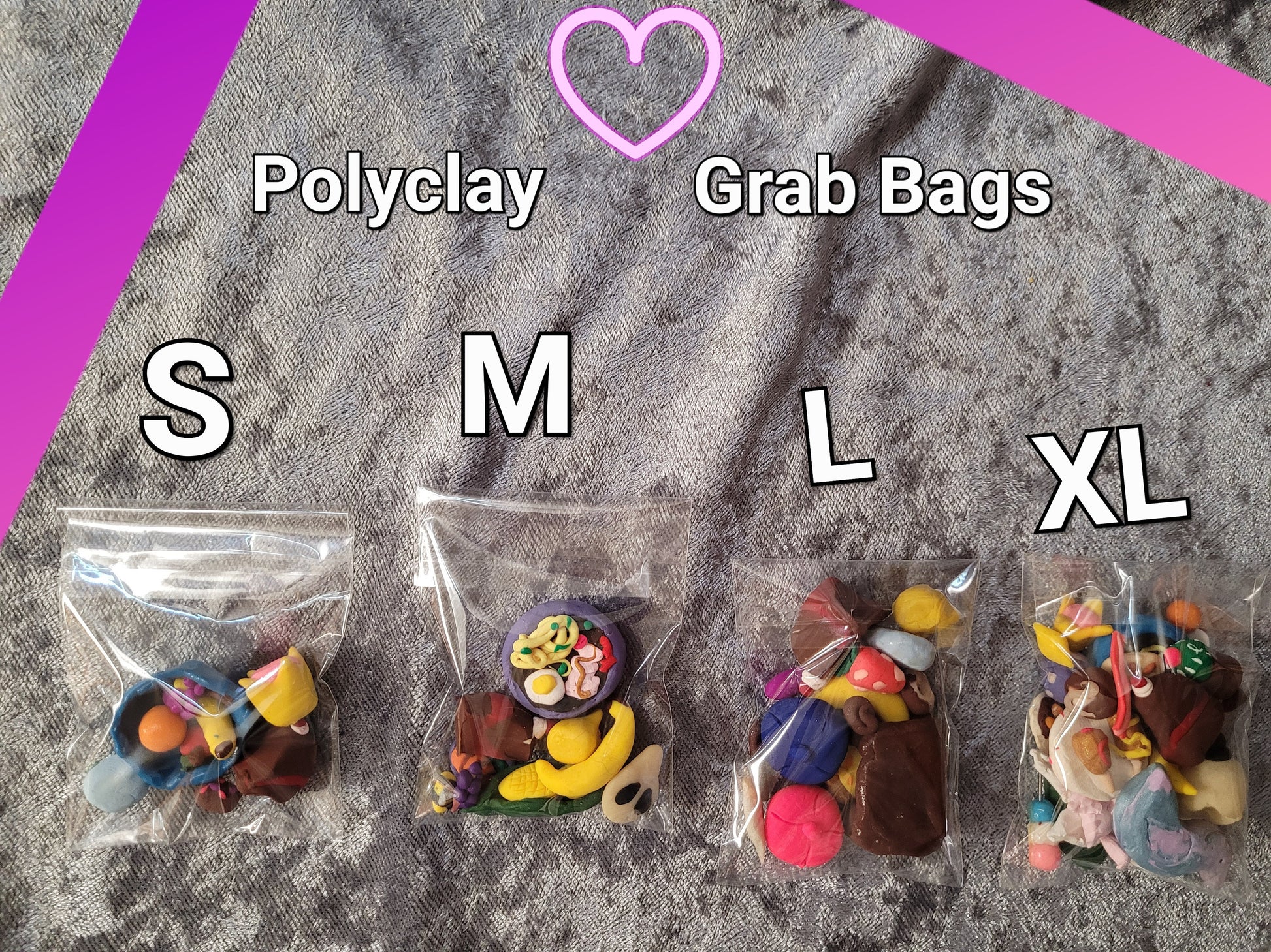 Polymer Clay Sculpture Grab Bags- Miniature Food, Animals, and More
