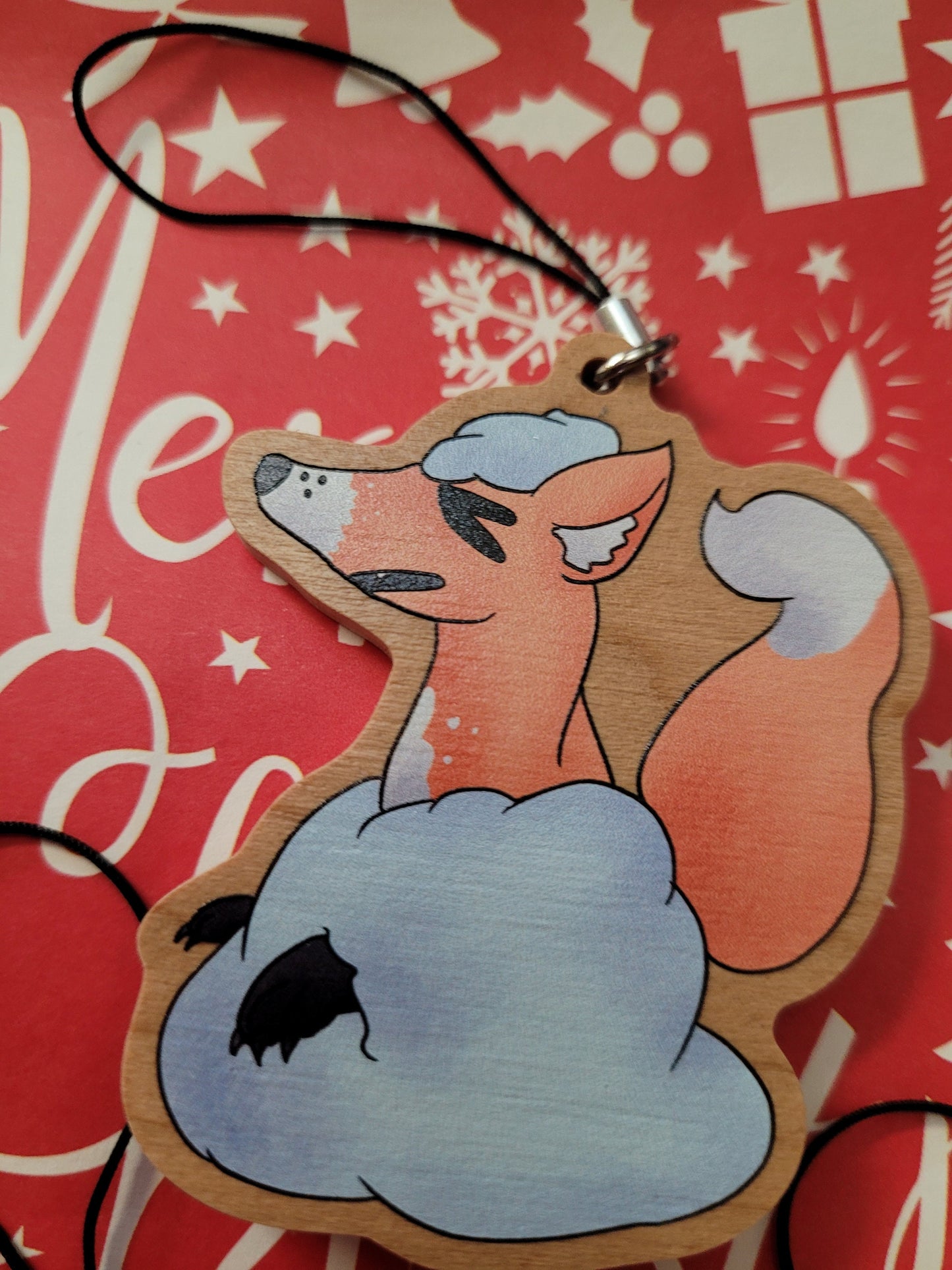 Wintertime Critter Wooden Christmas Ornaments / Keychains - Cardinal, Penguin, Fox, Reindeer