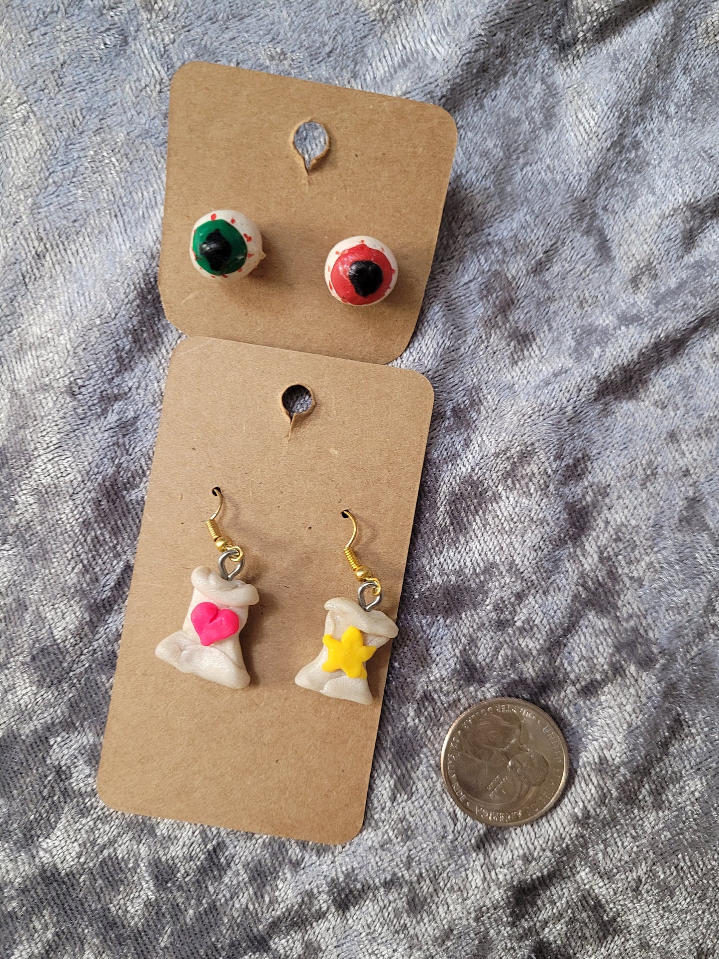 Polymer Clay Terraria Themed Earrings- Boss Arena Lanterns and The Twins