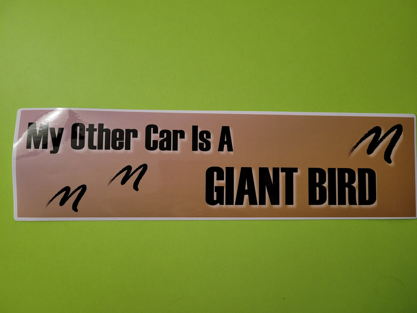 Joke Slogan Bumper Stickers - Everest, Giant Bird, Isekai