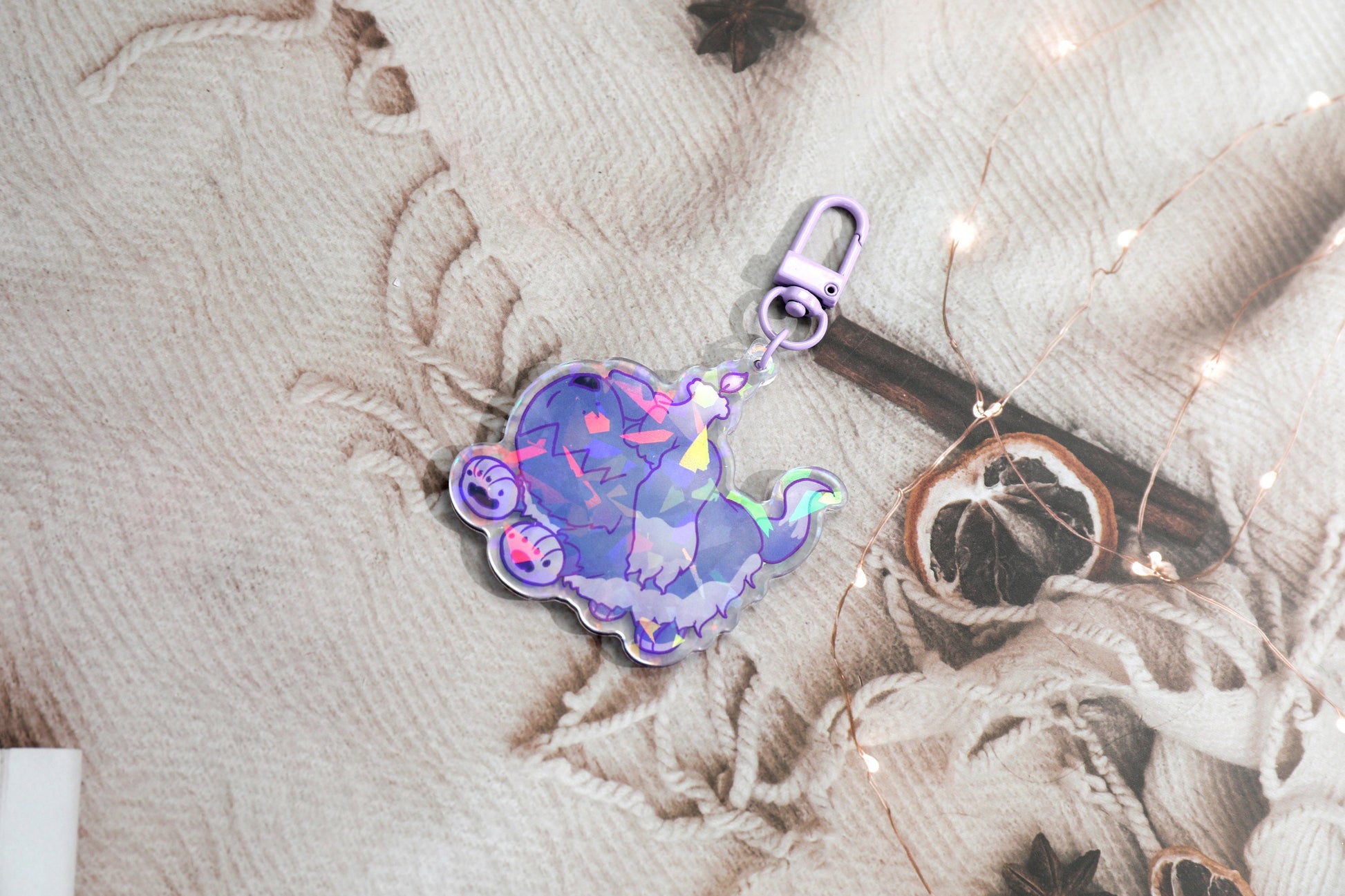 Ghost Pokemon Holographic Acrylic Keychain - Gengar, Mimikyu, Drifblim, Greavard