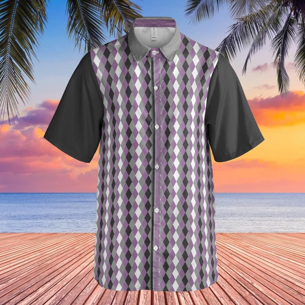 Asexual Pride Button-Up Shirt
