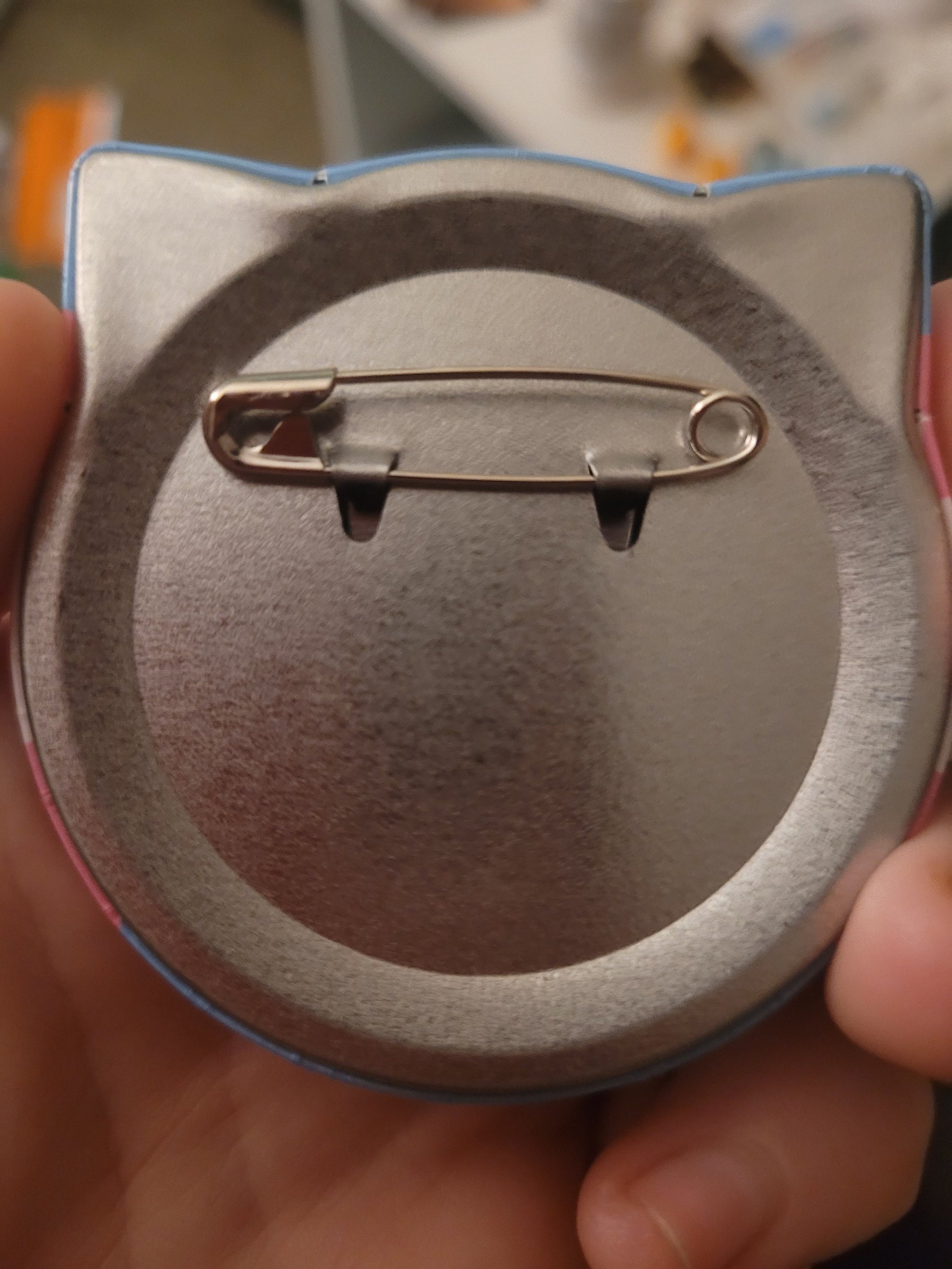 Trans + Nonbinary Pride Cat Pin Badges