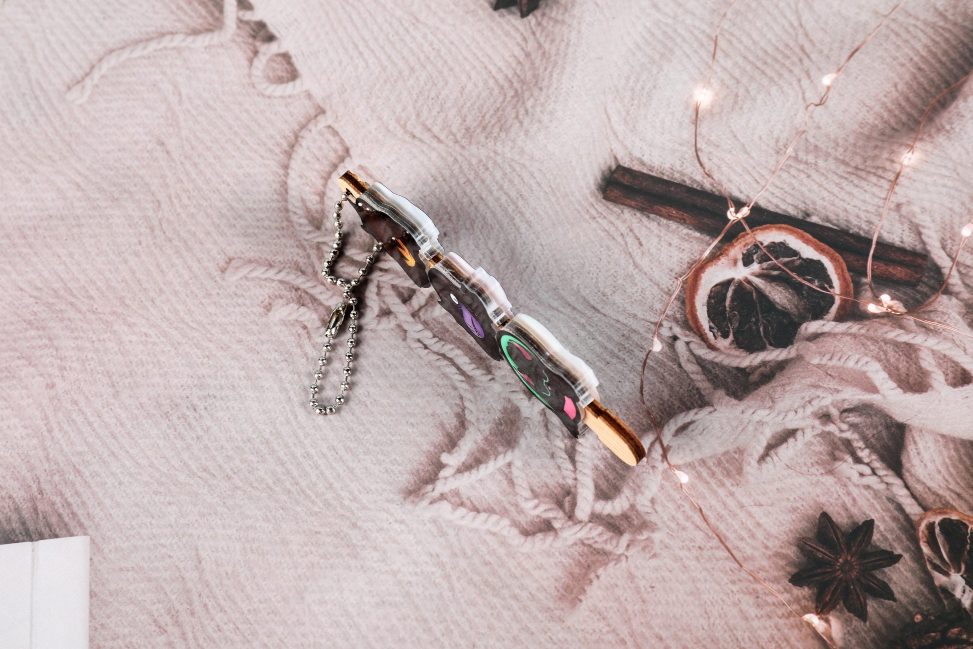 Deltarune Protagonists Double-Sided BBQ Dango Keychain