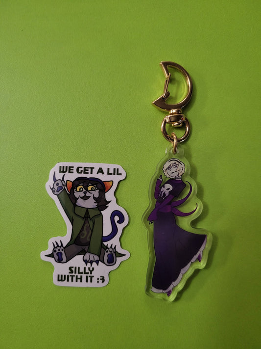 Homestuck Rose Lalonde Keychain / Nepeta Sticker