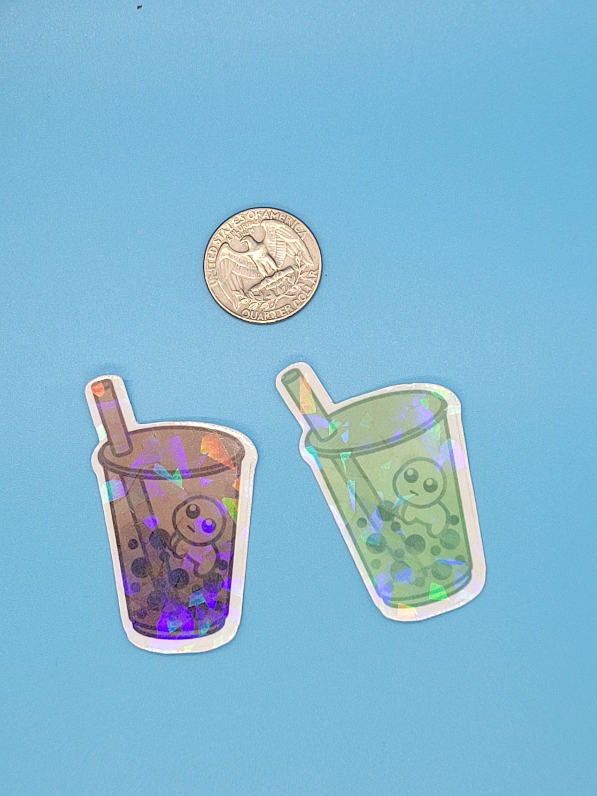Boba Baby Holographic Stickers - tbh autism creature