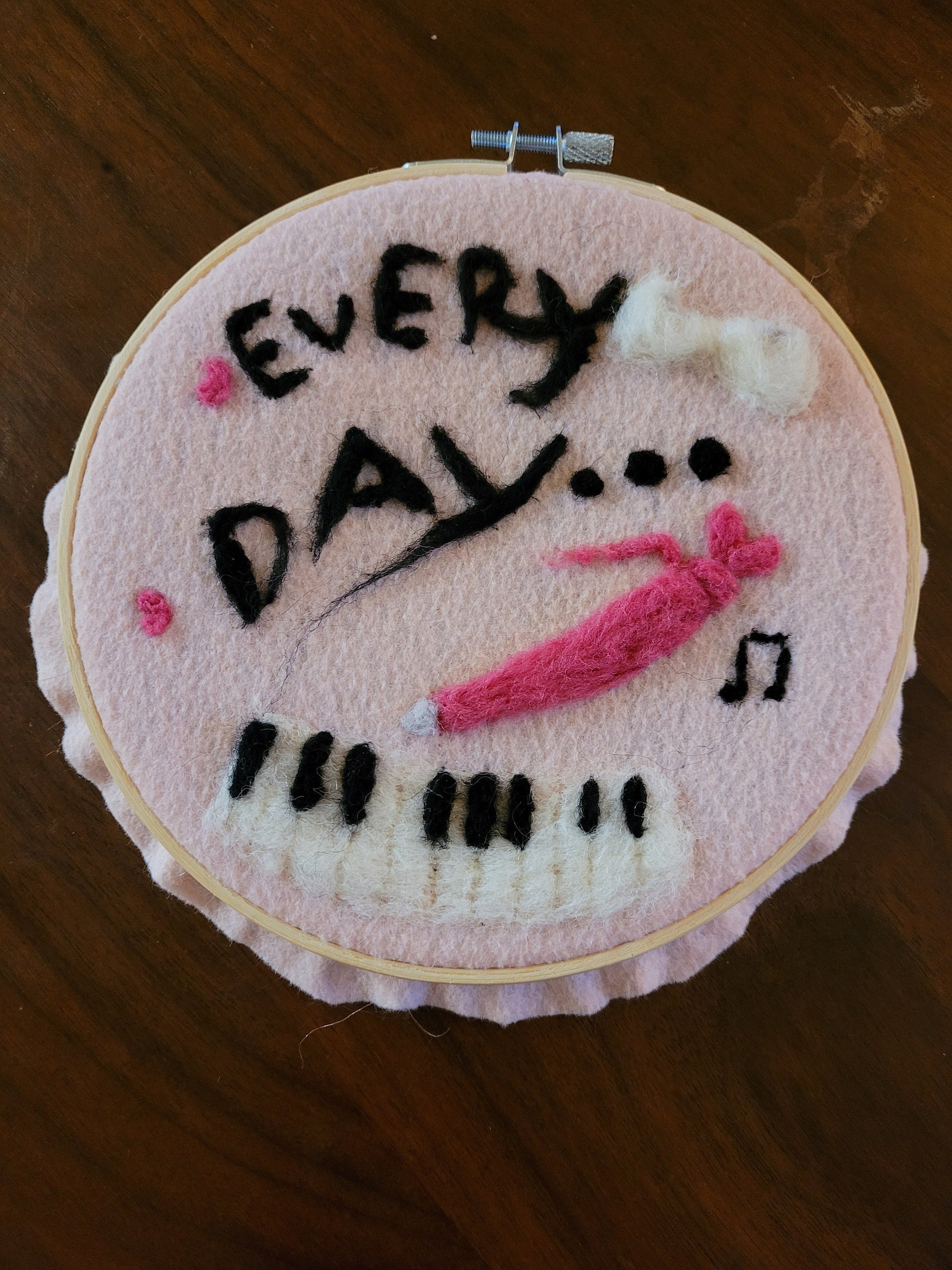 Every Day DDLC Original Needlefelt Hoop