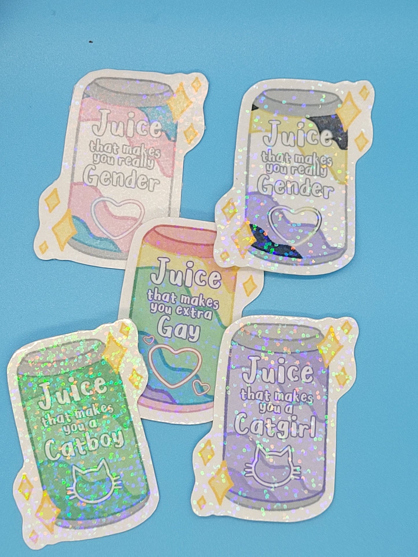 Transformation Juice Holographic Stickers