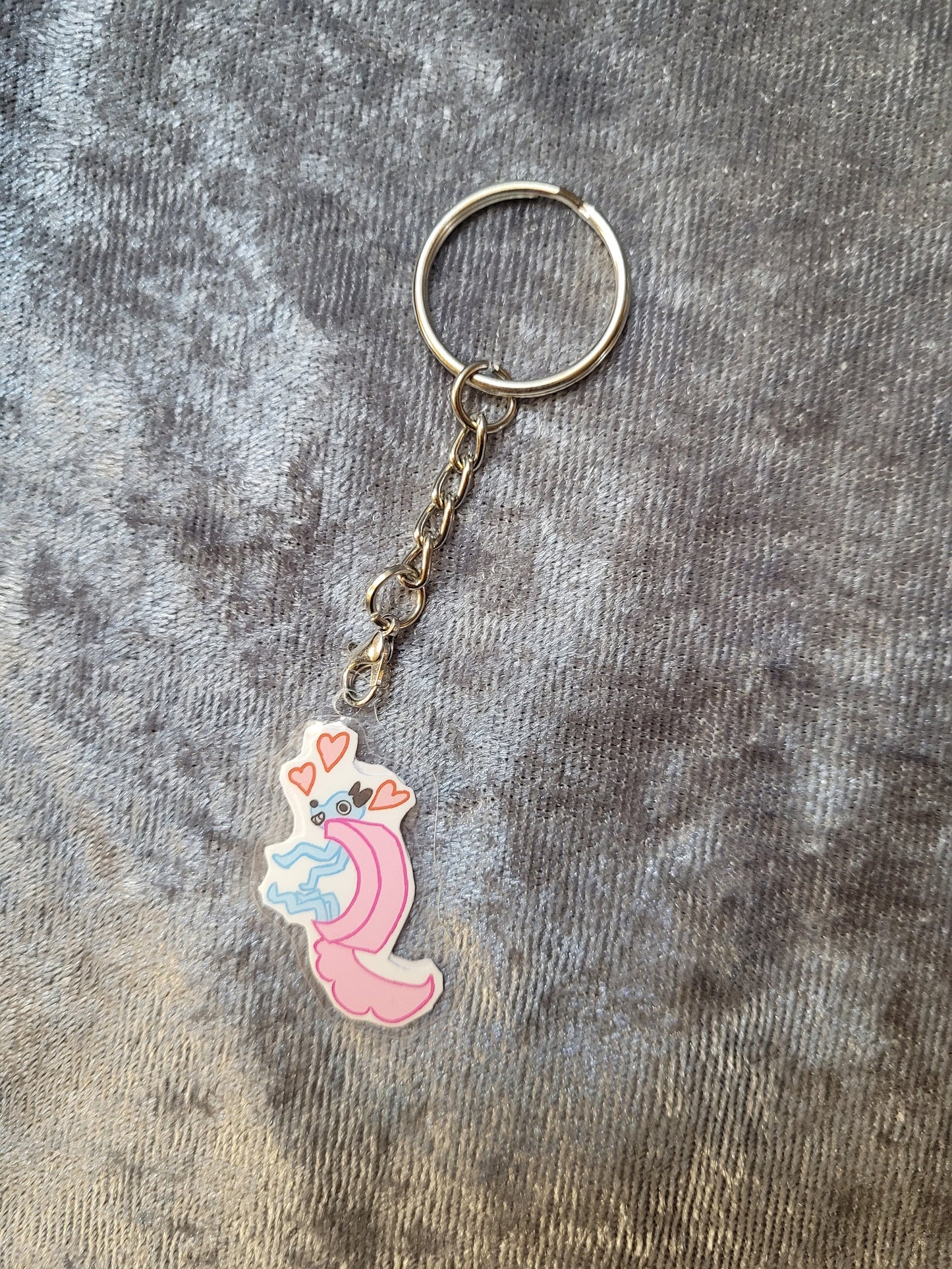 Wobbledogs Wobbledog Happy And Distressed Acrylic Charm Attachment and Laminate Keychains