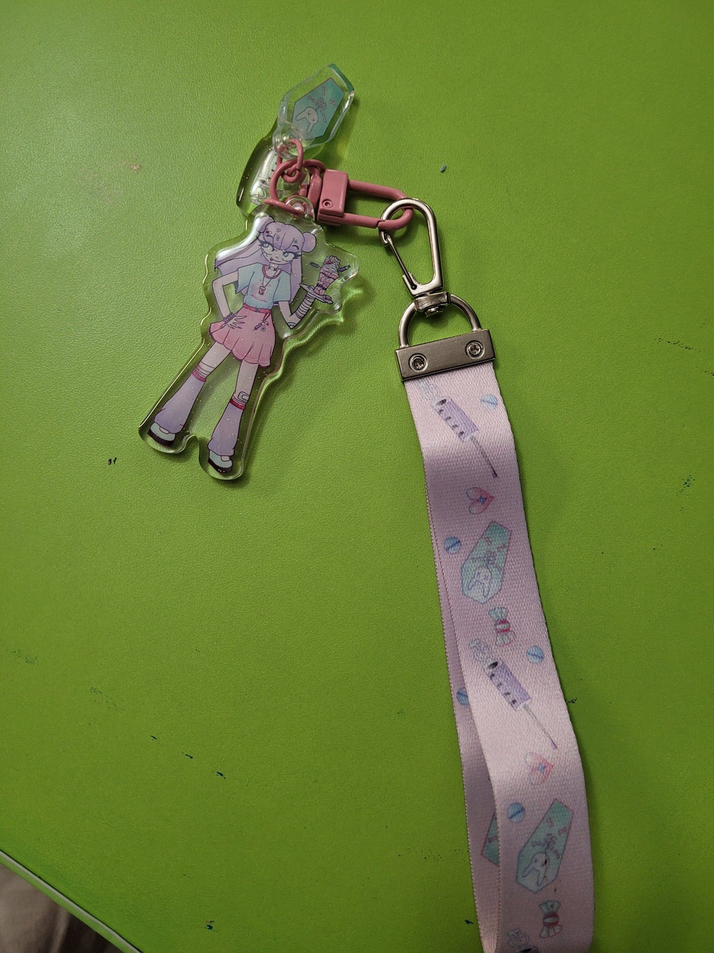 Menhera Girlie OTT Lanyard Keychain
