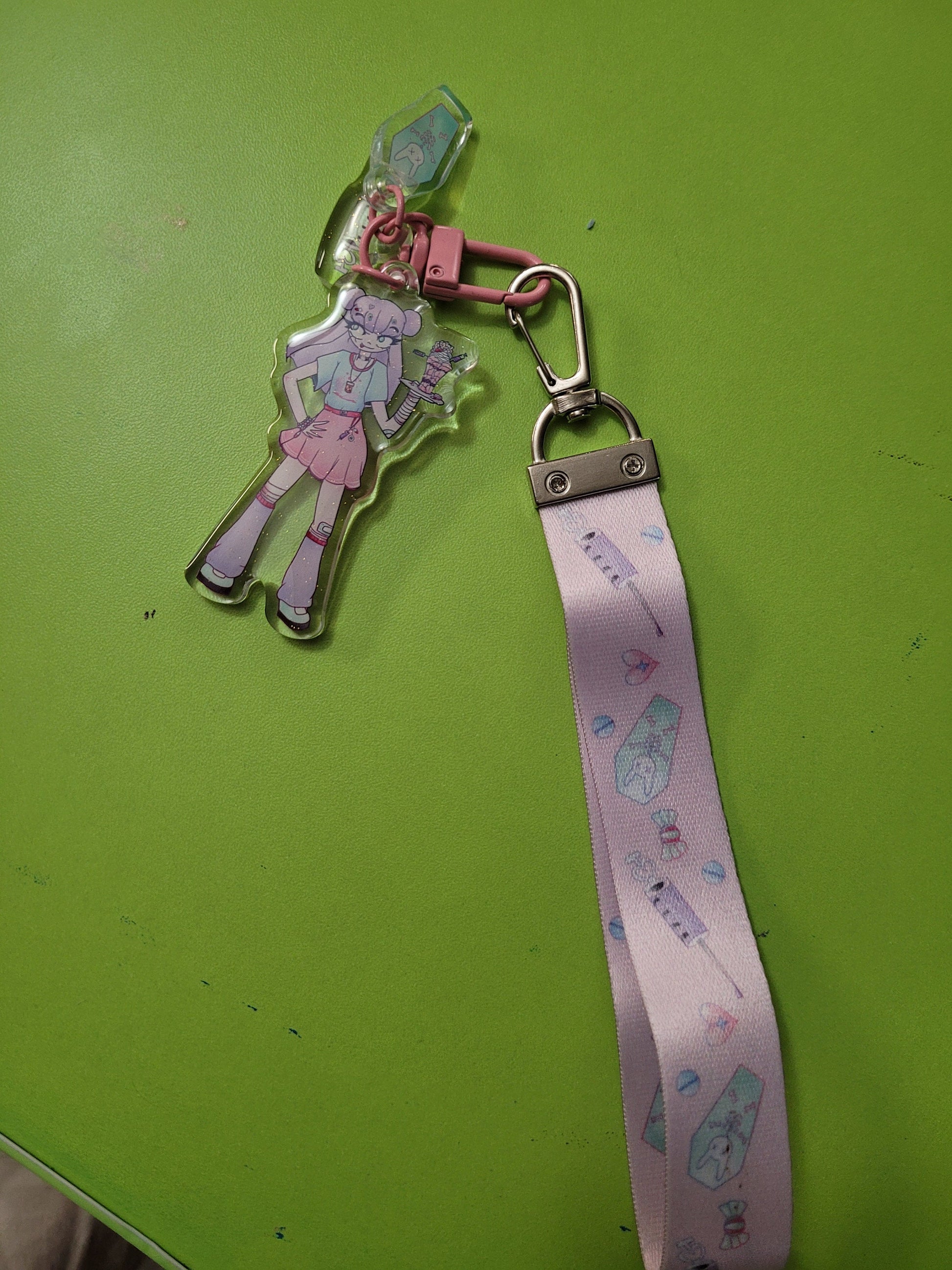 Menhera Girlie OTT Lanyard Keychain