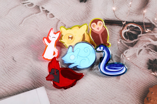 The Owl House Palisman-Inspired Animal Epoxy Pins