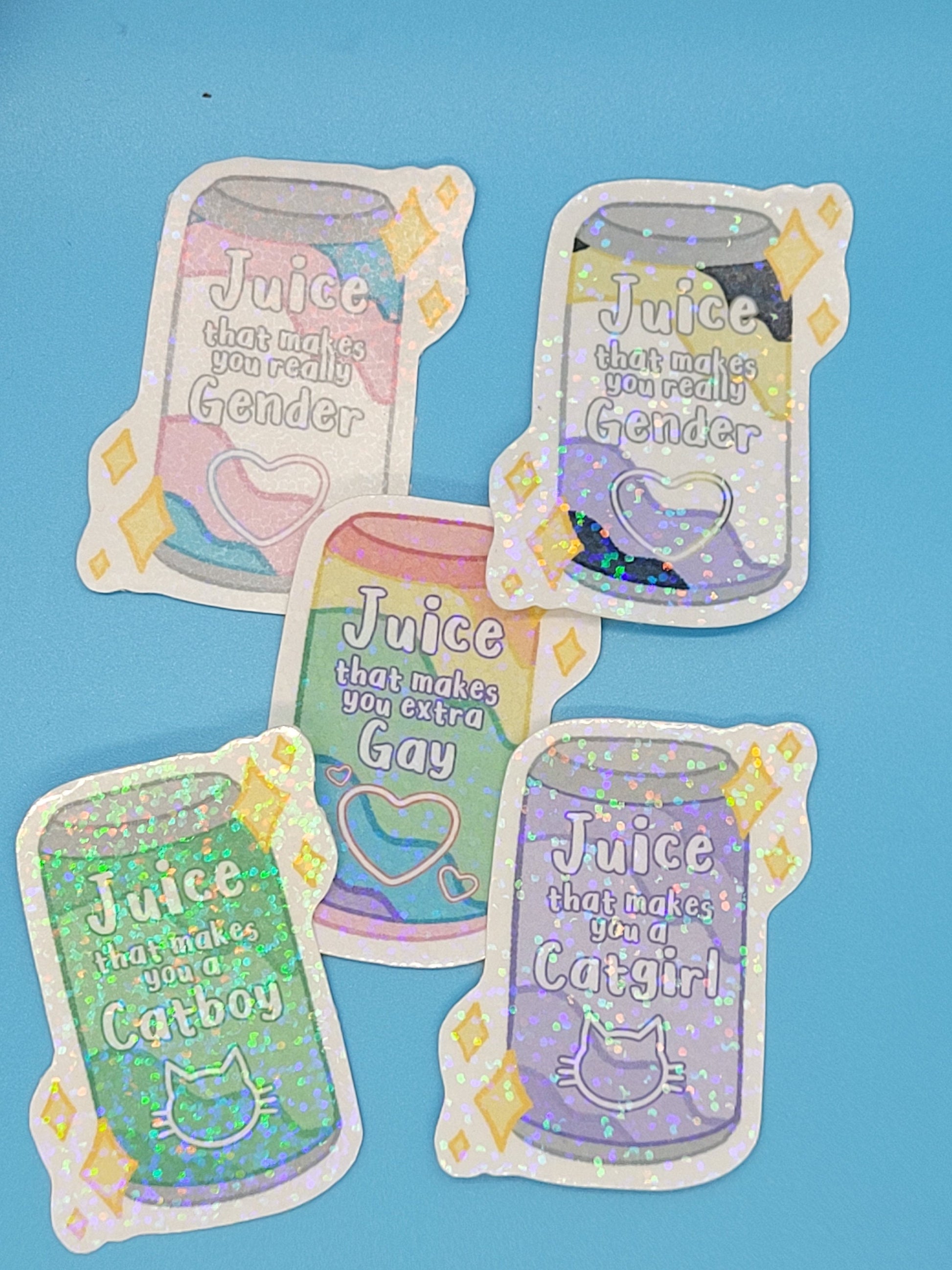 Transformation Juice Holographic Stickers