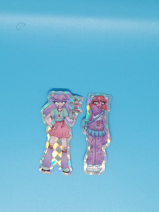 Fashion Girlies Prismatic Stickers- Menhera and Dreamy Kawaii