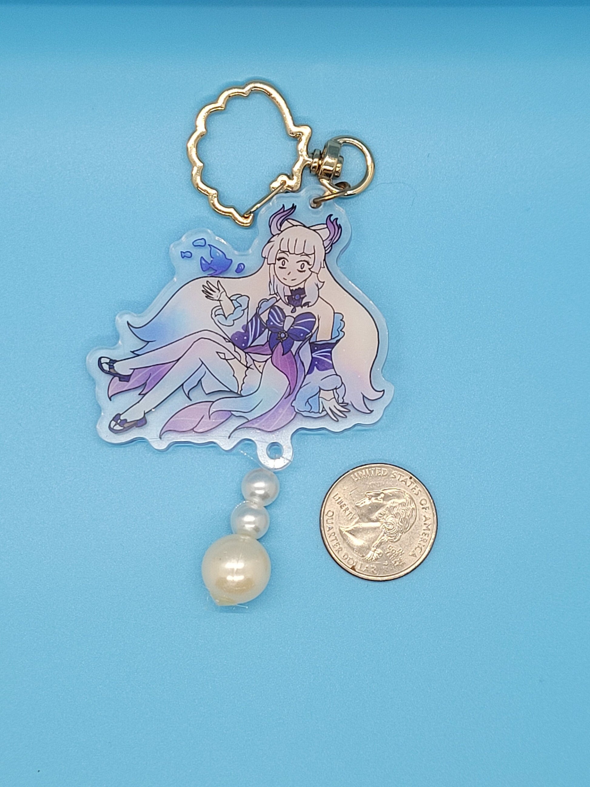 Genshin Impact Kokomi Sangonomiya Pearl Attachment Acrylic Keychain