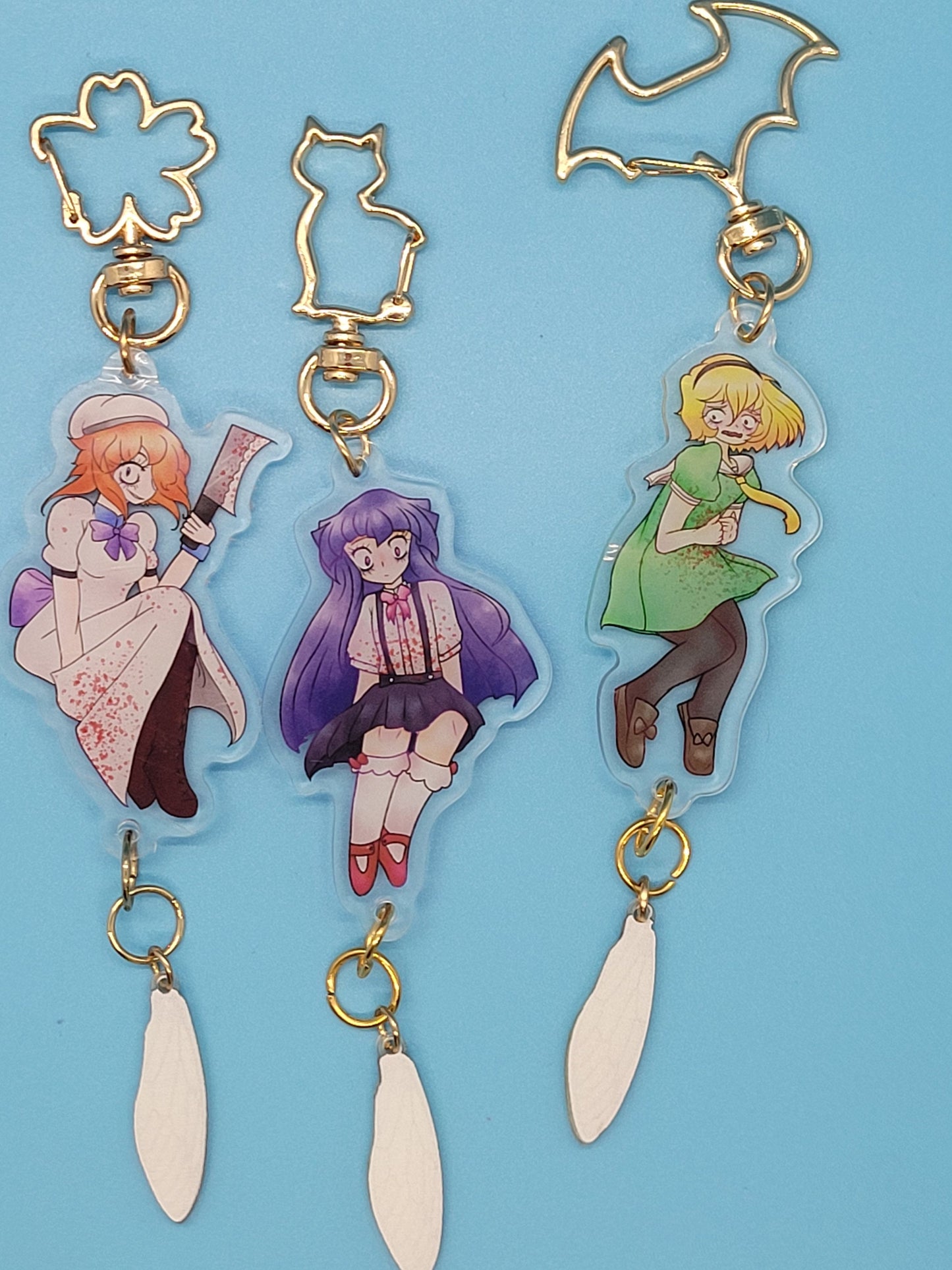 Higurashi When They Cry Rena Ryuugu Cicada Keychain