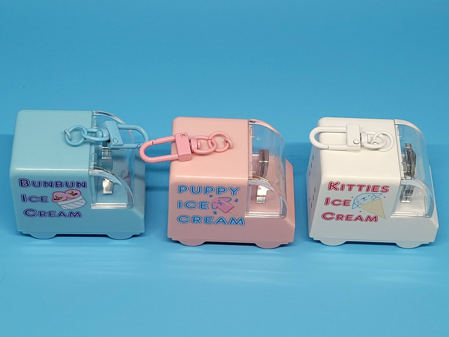 Kawaii Animal Ice Cream Truck Keychains