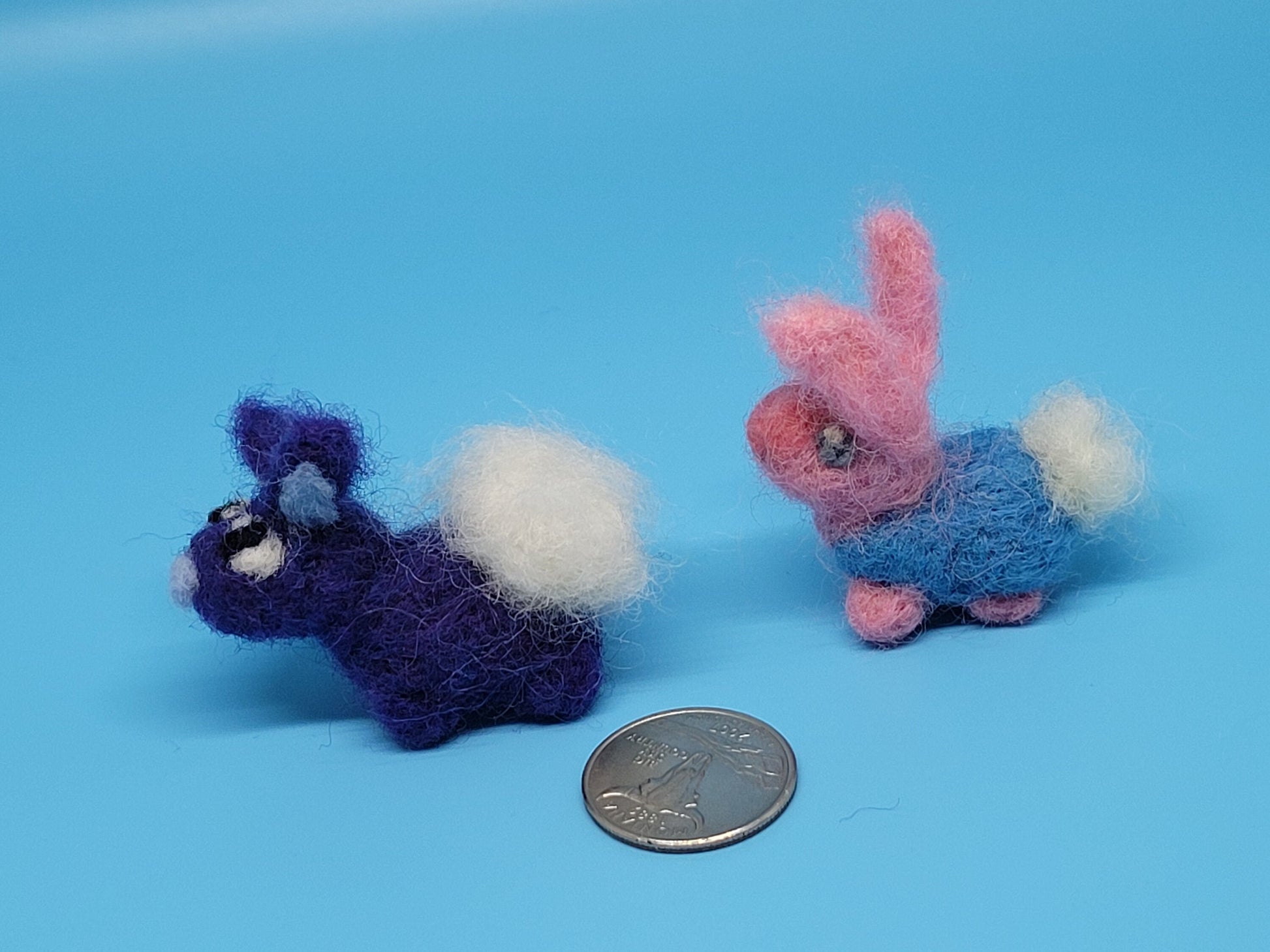 Needlefelt Colorful Bunny - Plush / Soft Sculpture