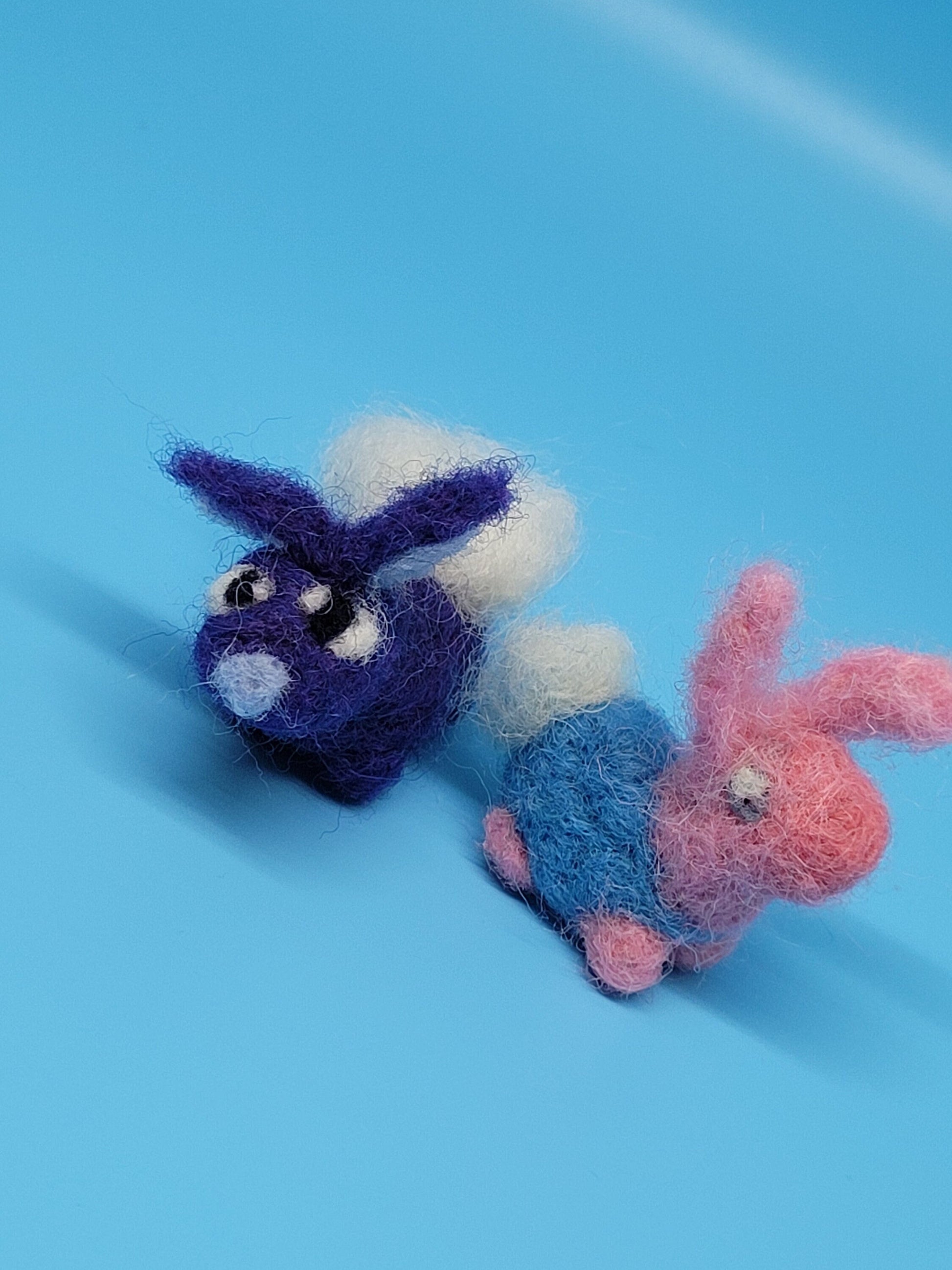 Needlefelt Colorful Bunny - Plush / Soft Sculpture