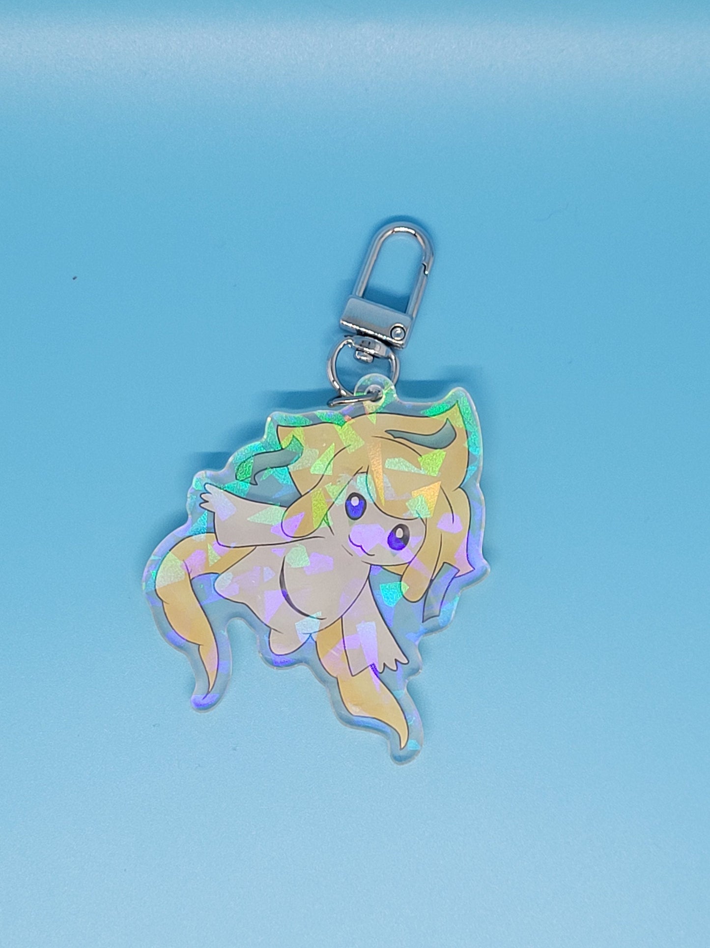 Steel Pokemon Holographic Acrylic Keychain - Togedemaru, Magnemite, Jirachi, Tinkaton