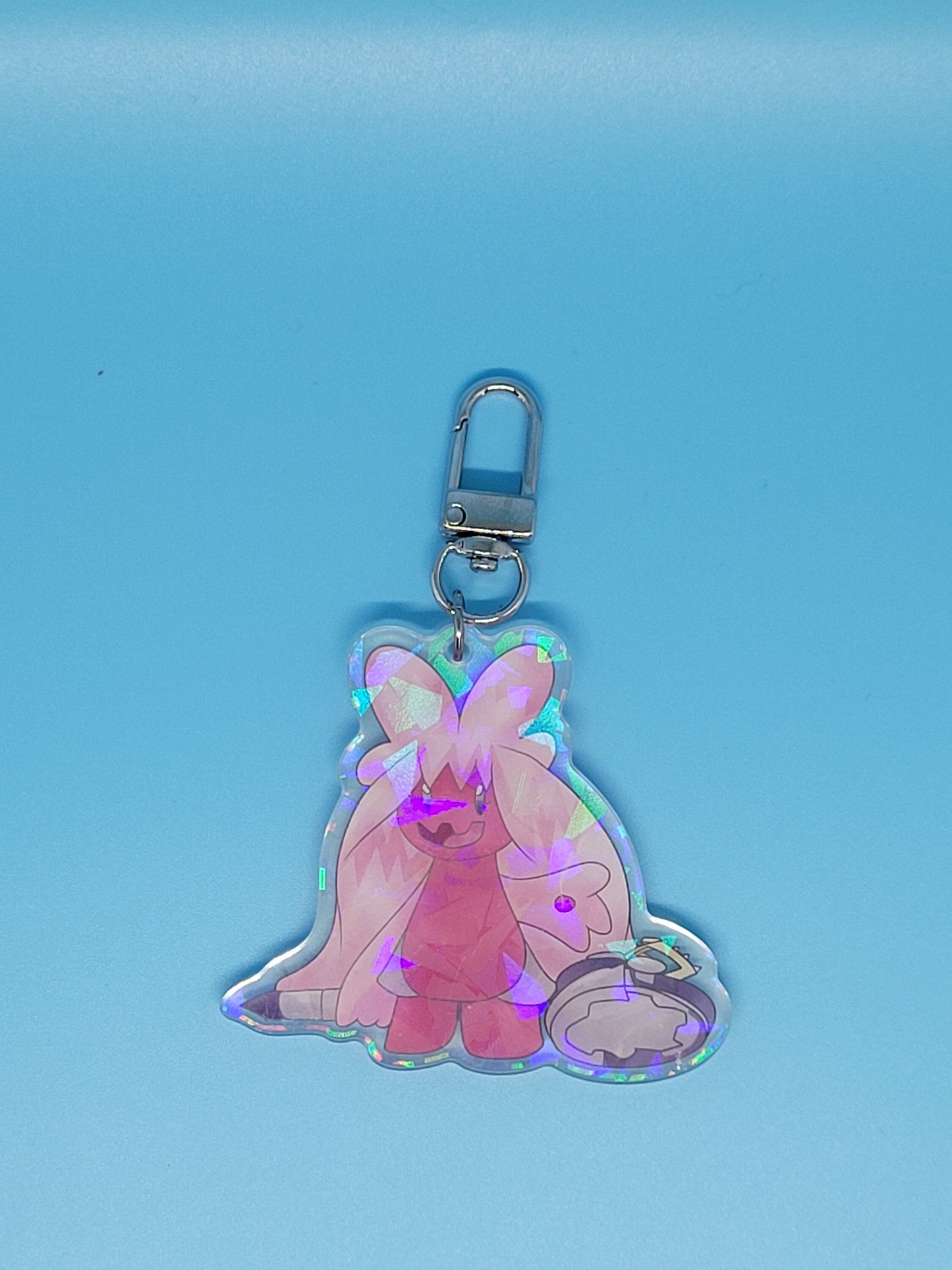 Steel Pokemon Holographic Acrylic Keychain - Togedemaru, Magnemite, Jirachi, Tinkaton