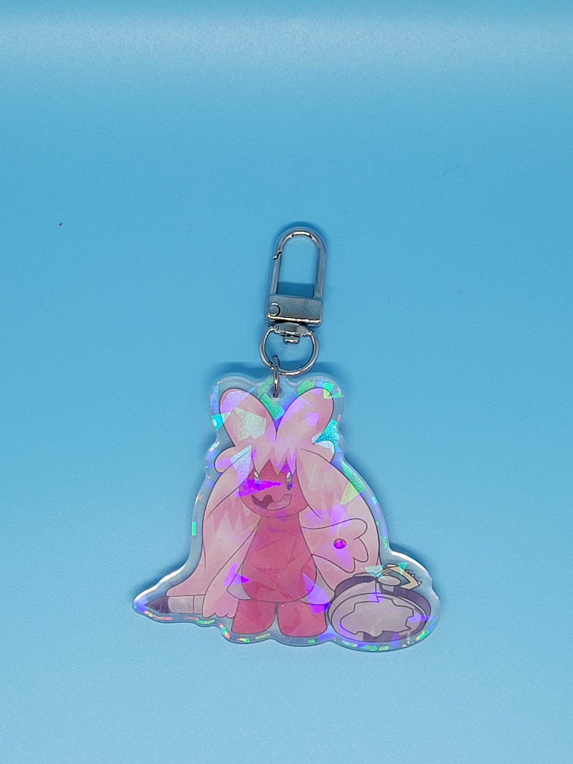 Steel Pokemon Holographic Acrylic Keychain - Togedemaru, Magnemite, Jirachi, Tinkaton