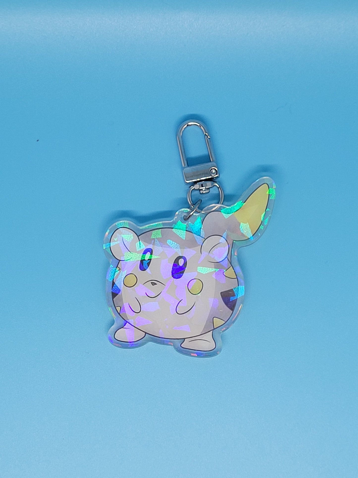 Steel Pokemon Holographic Acrylic Keychain - Togedemaru, Magnemite, Jirachi, Tinkaton