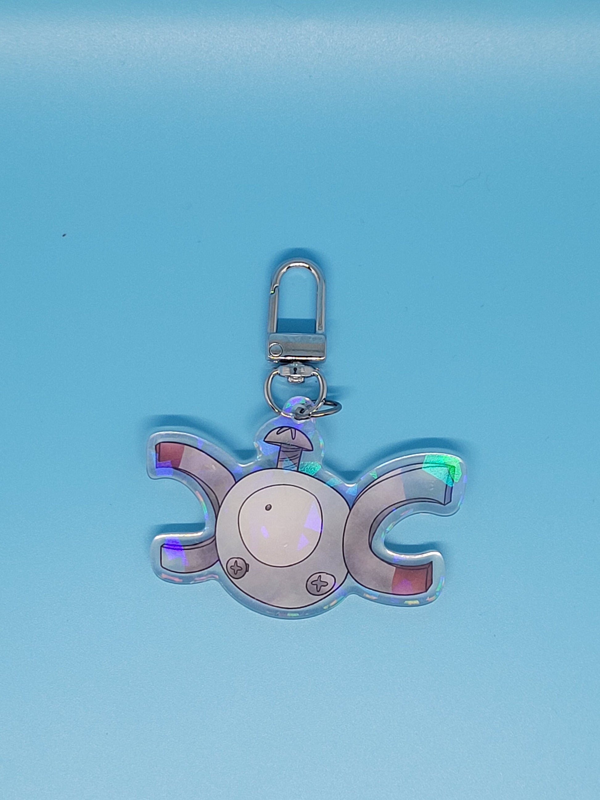 Steel Pokemon Holographic Acrylic Keychain - Togedemaru, Magnemite, Jirachi, Tinkaton