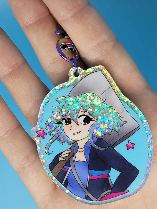 Scott Pilgrim Ramona Flowers Holo Keychain