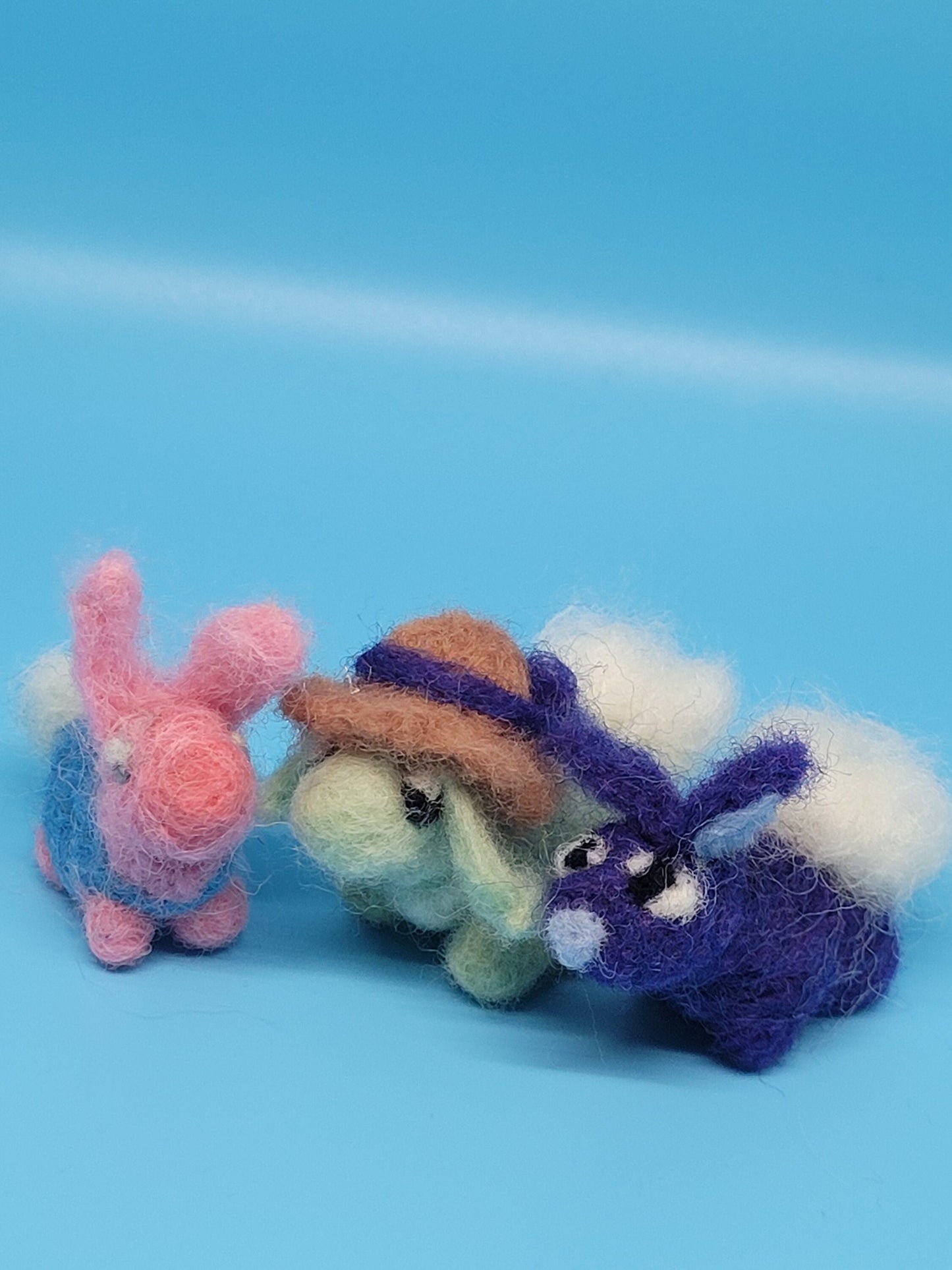 Needlefelt Colorful Bunny - Plush / Soft Sculpture