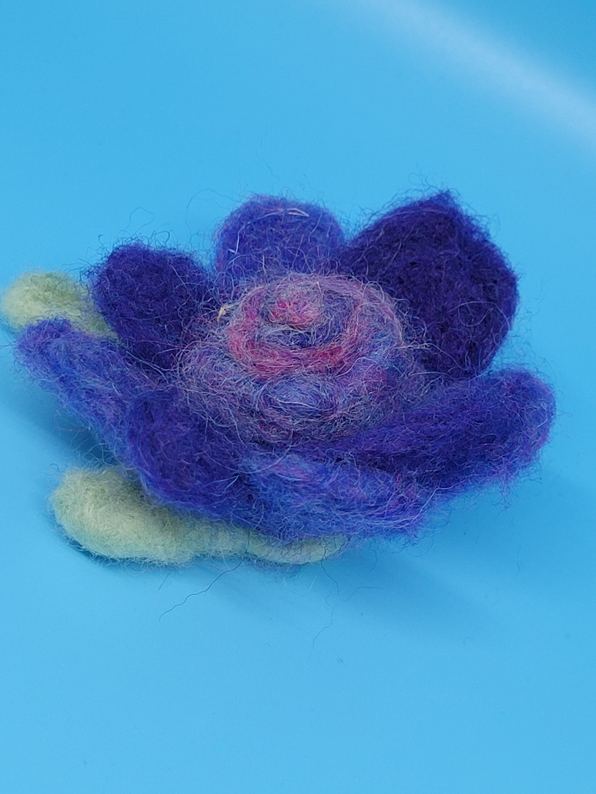 Needlefelt Blue Flower - Plush / Soft Sculpture