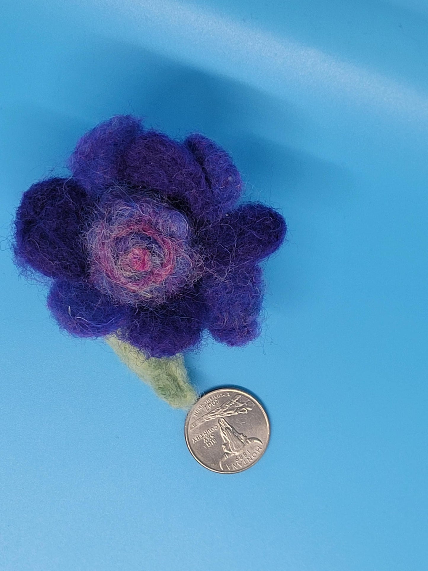 Needlefelt Blue Flower - Plush / Soft Sculpture