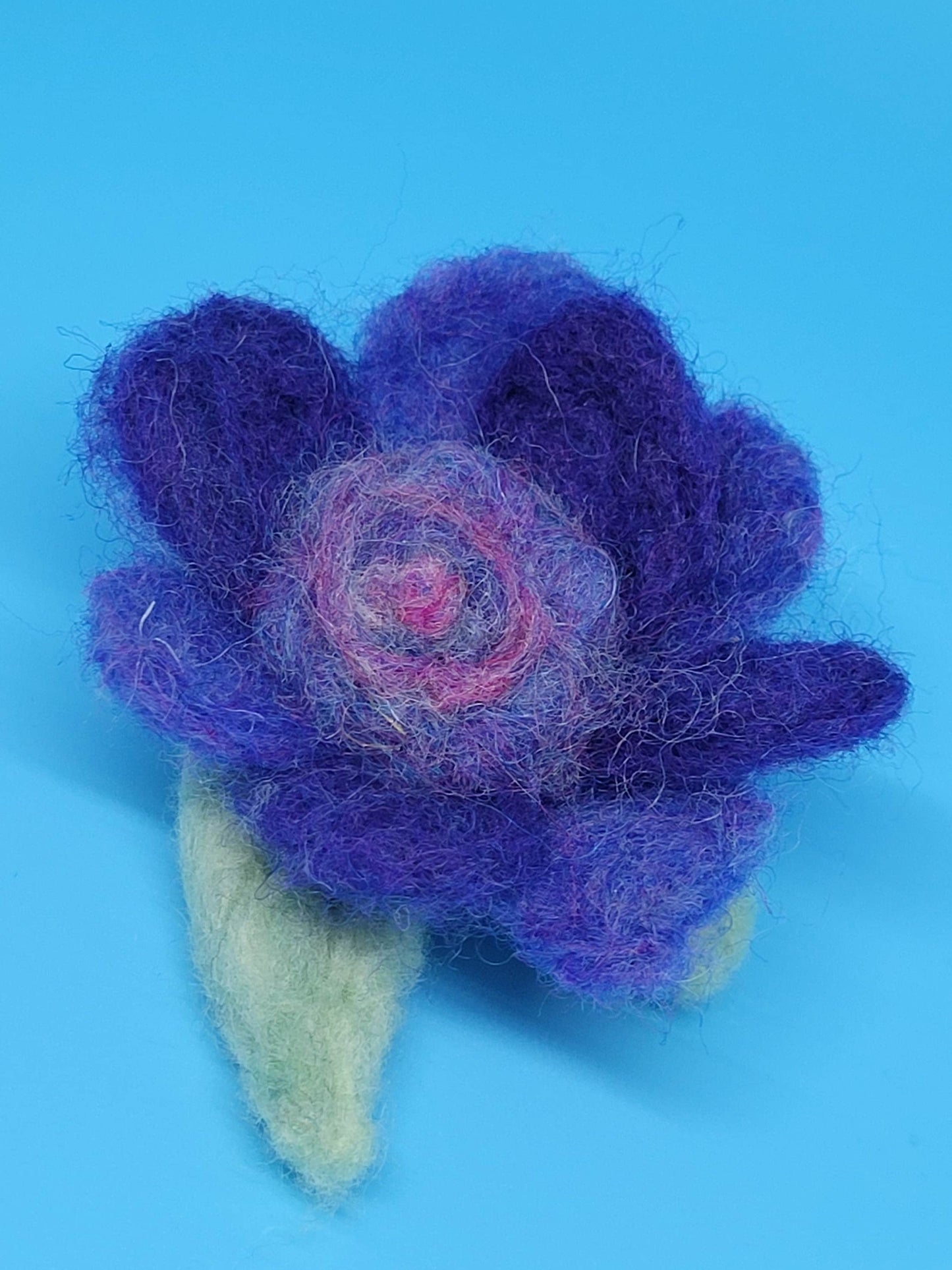 Needlefelt Blue Flower - Plush / Soft Sculpture