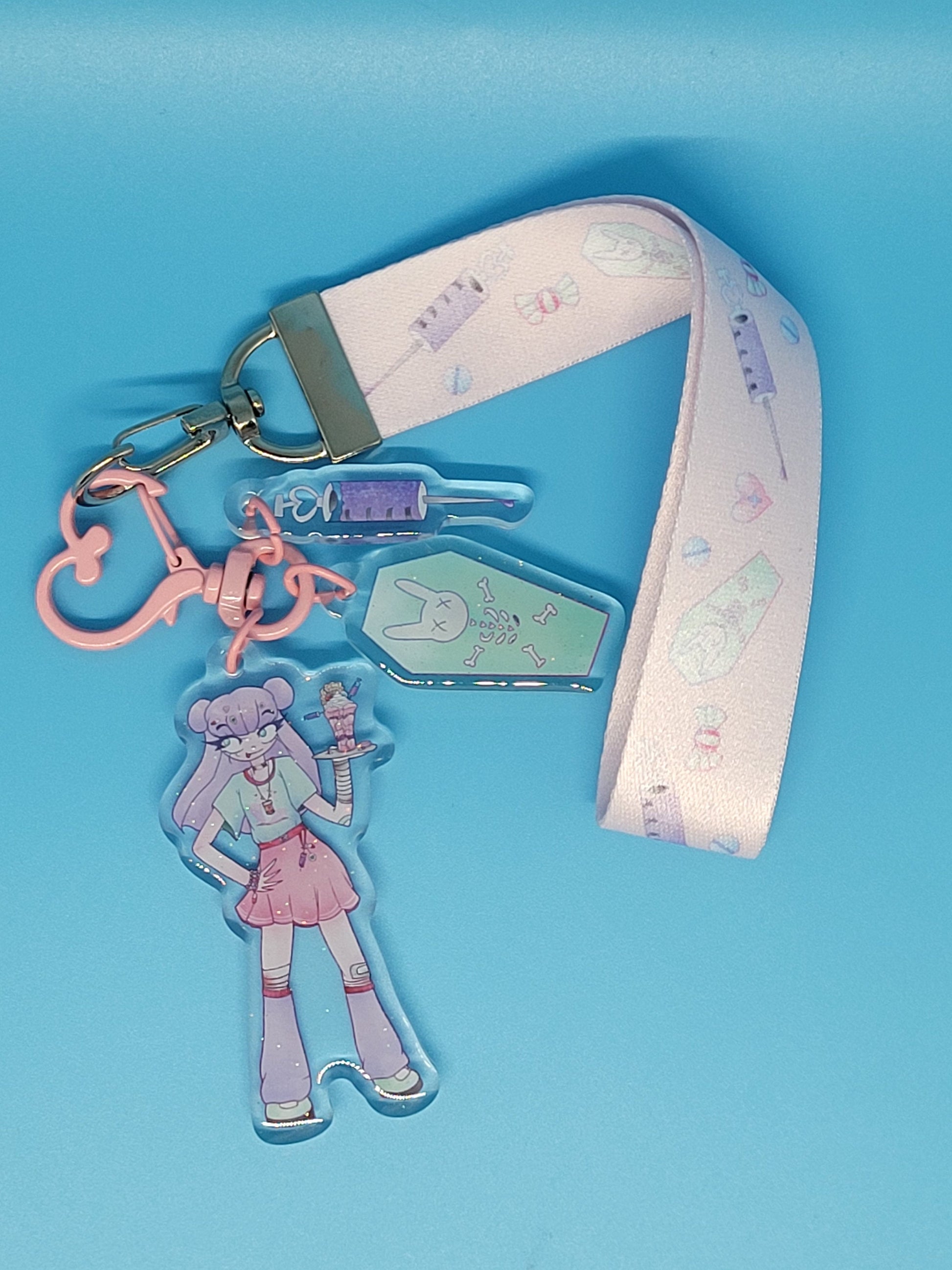 Menhera Girlie OTT Lanyard Keychain