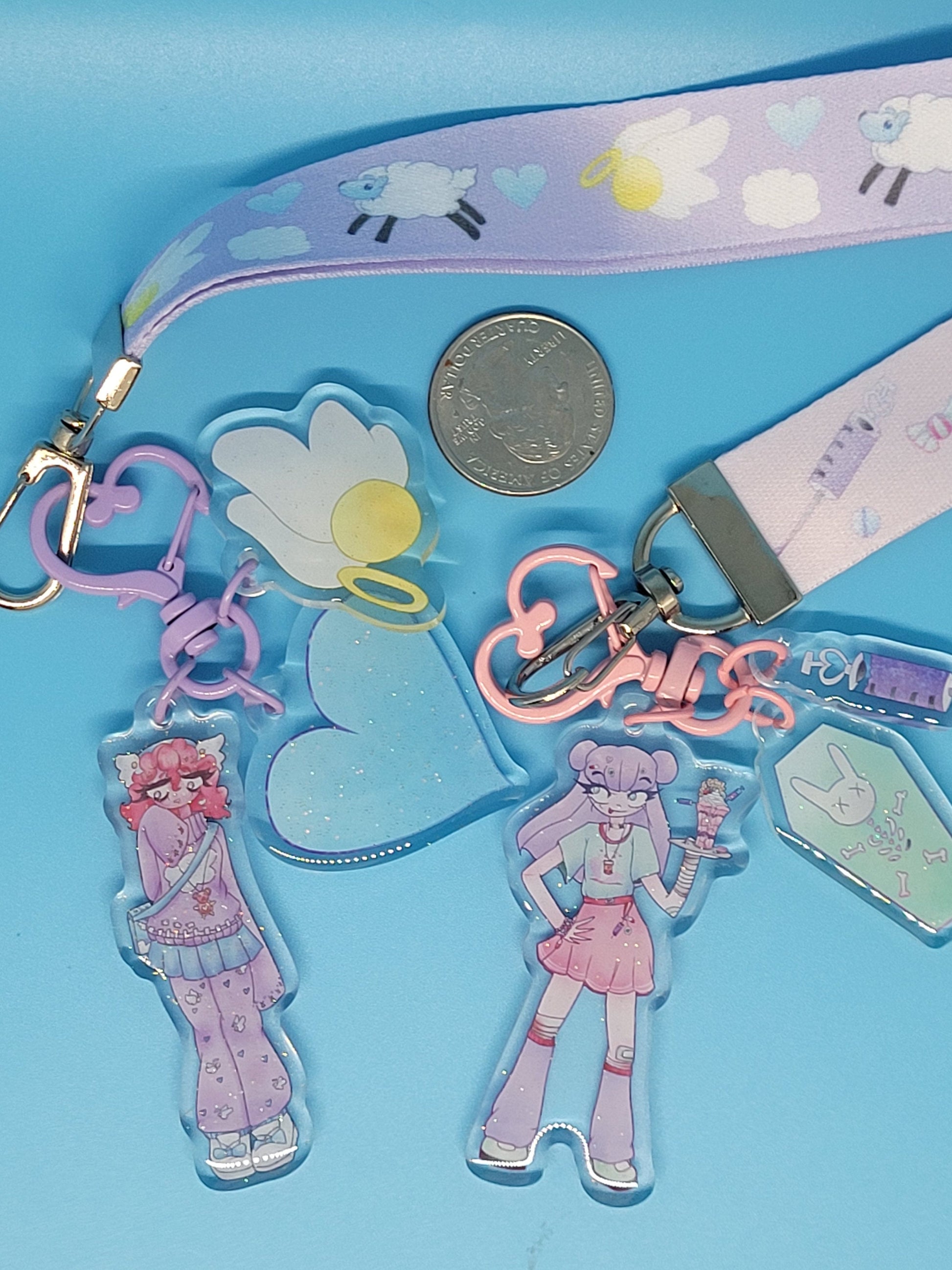 Menhera Girlie OTT Lanyard Keychain