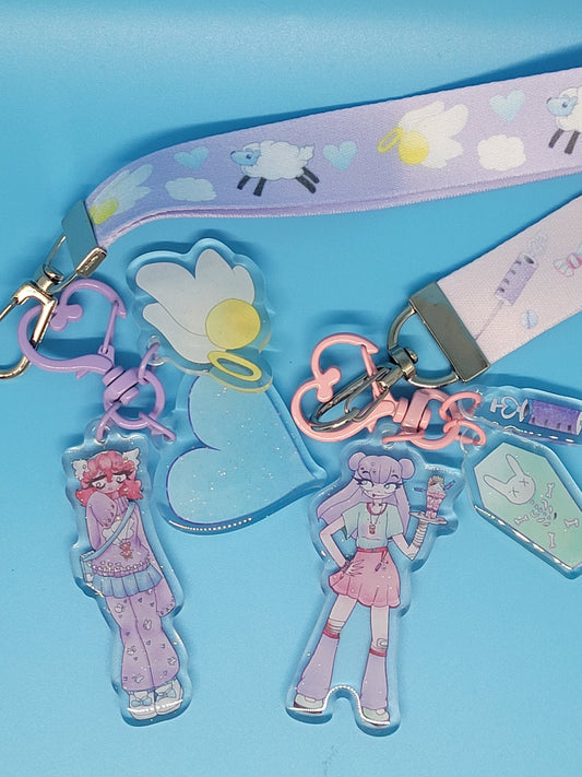 Menhera Girlie OTT Lanyard Keychain