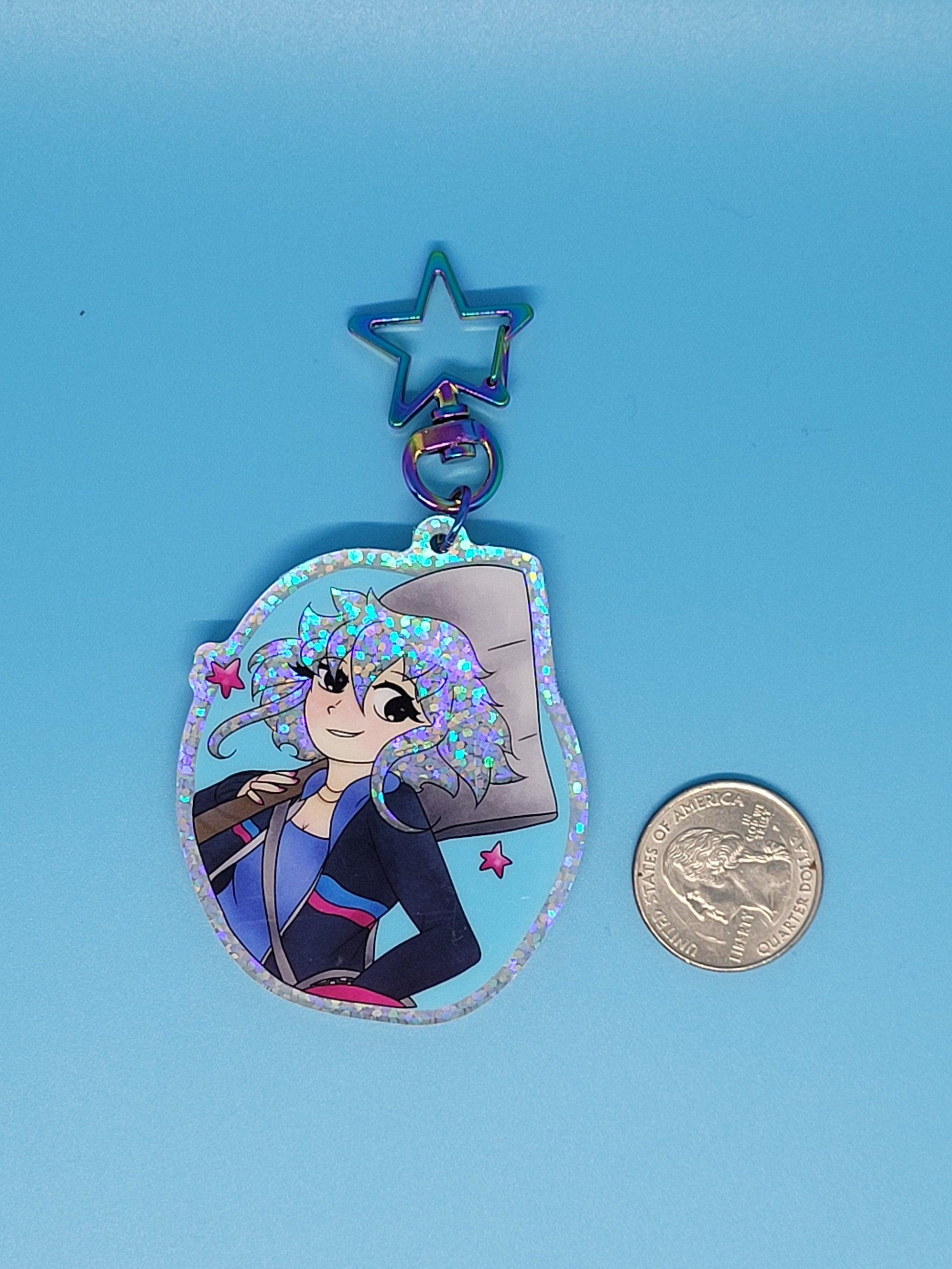 Scott Pilgrim Ramona Flowers Holo Keychain