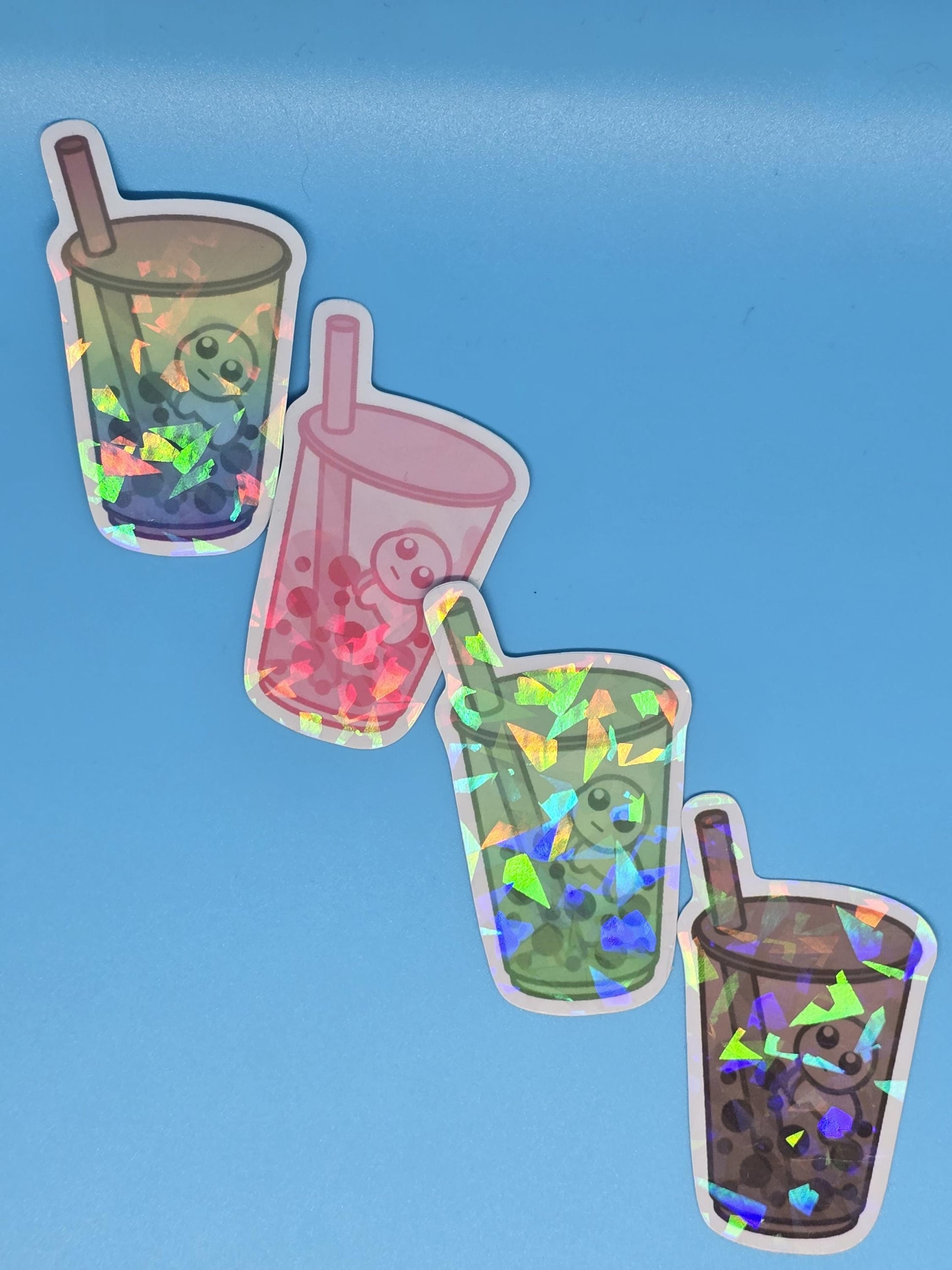 Boba Baby Holographic Stickers - tbh autism creature