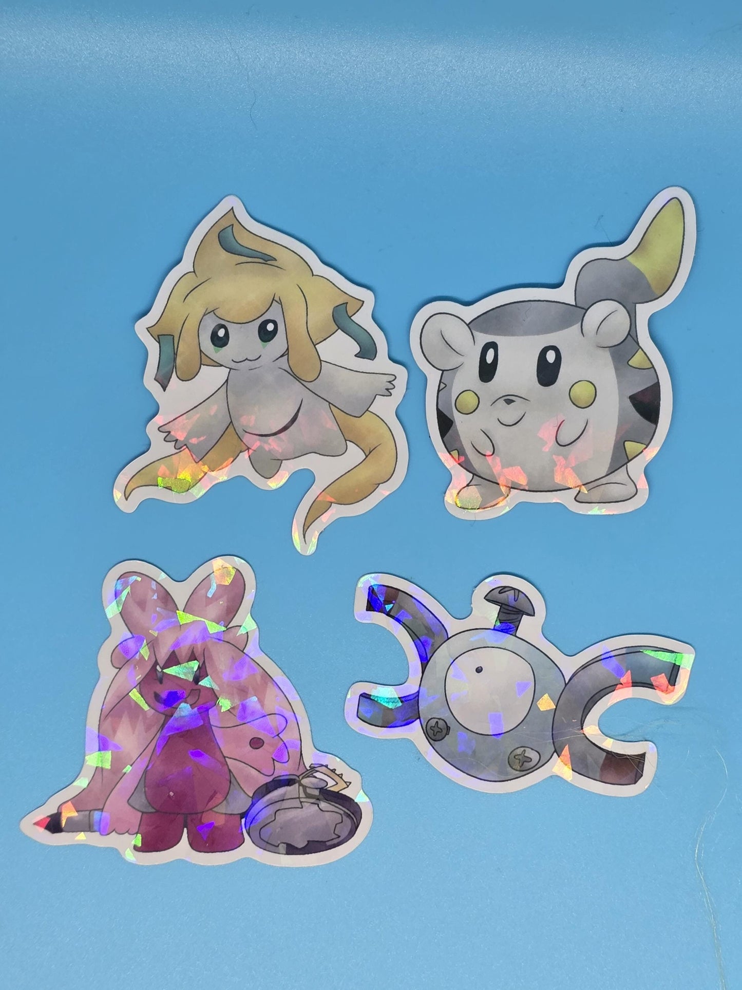 Fairy Pokemon Holographic Sticker Pack - Hatterene, Sylveon, Tinkaton, Mimikyu