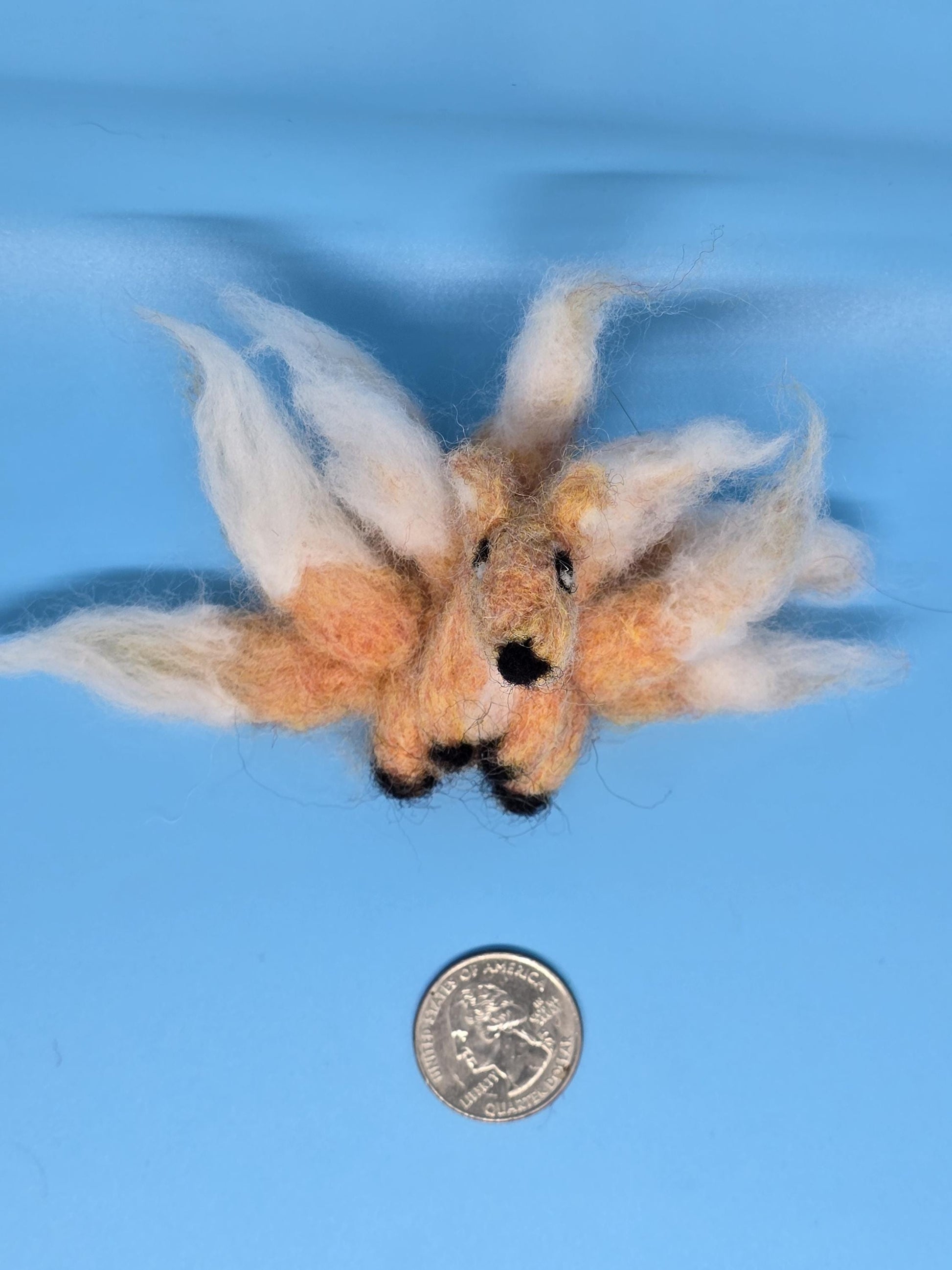 Needlefelt Nine-Tailed Fox - Plush / Soft Sculpture