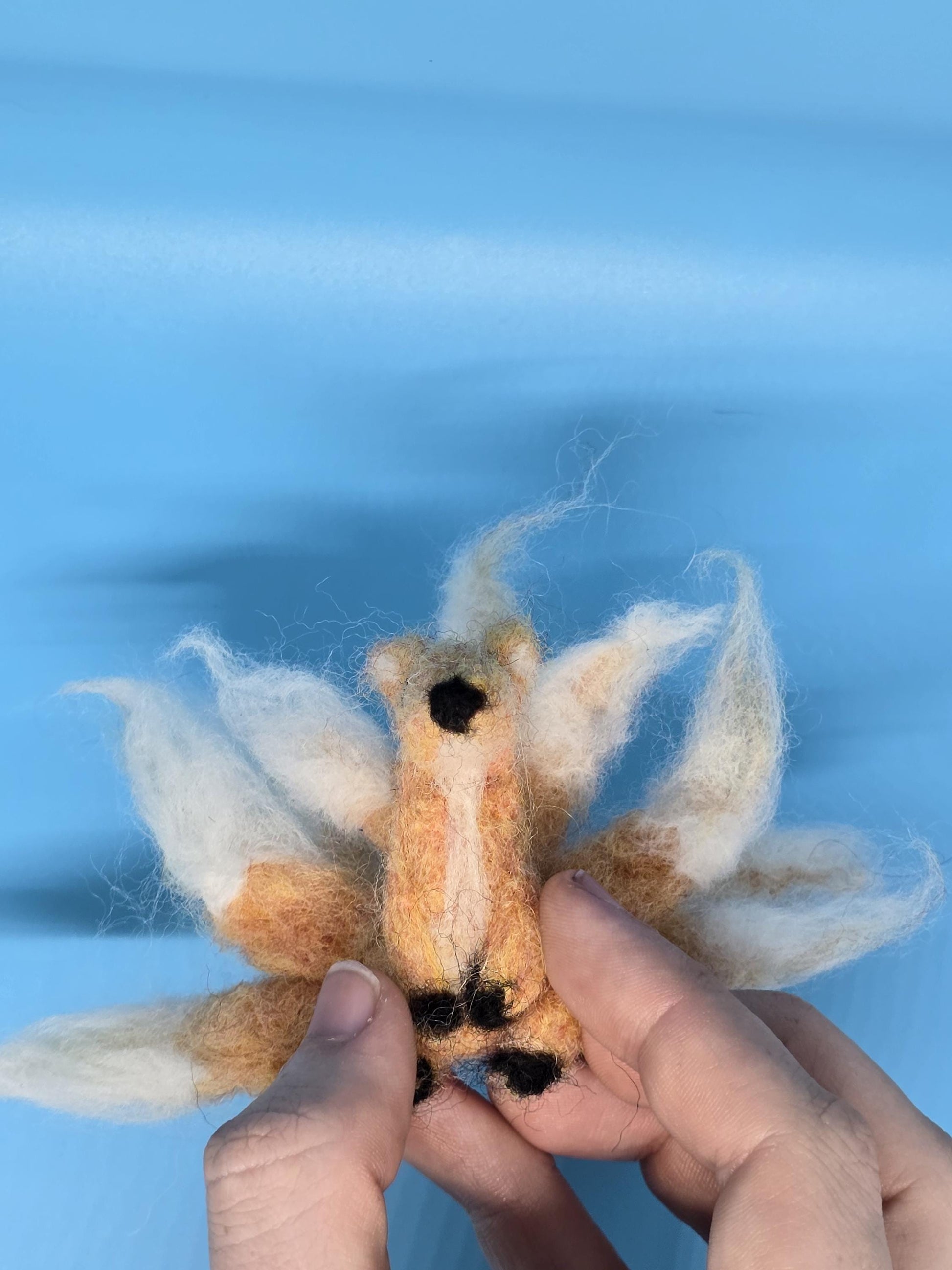 Needlefelt Nine-Tailed Fox - Plush / Soft Sculpture