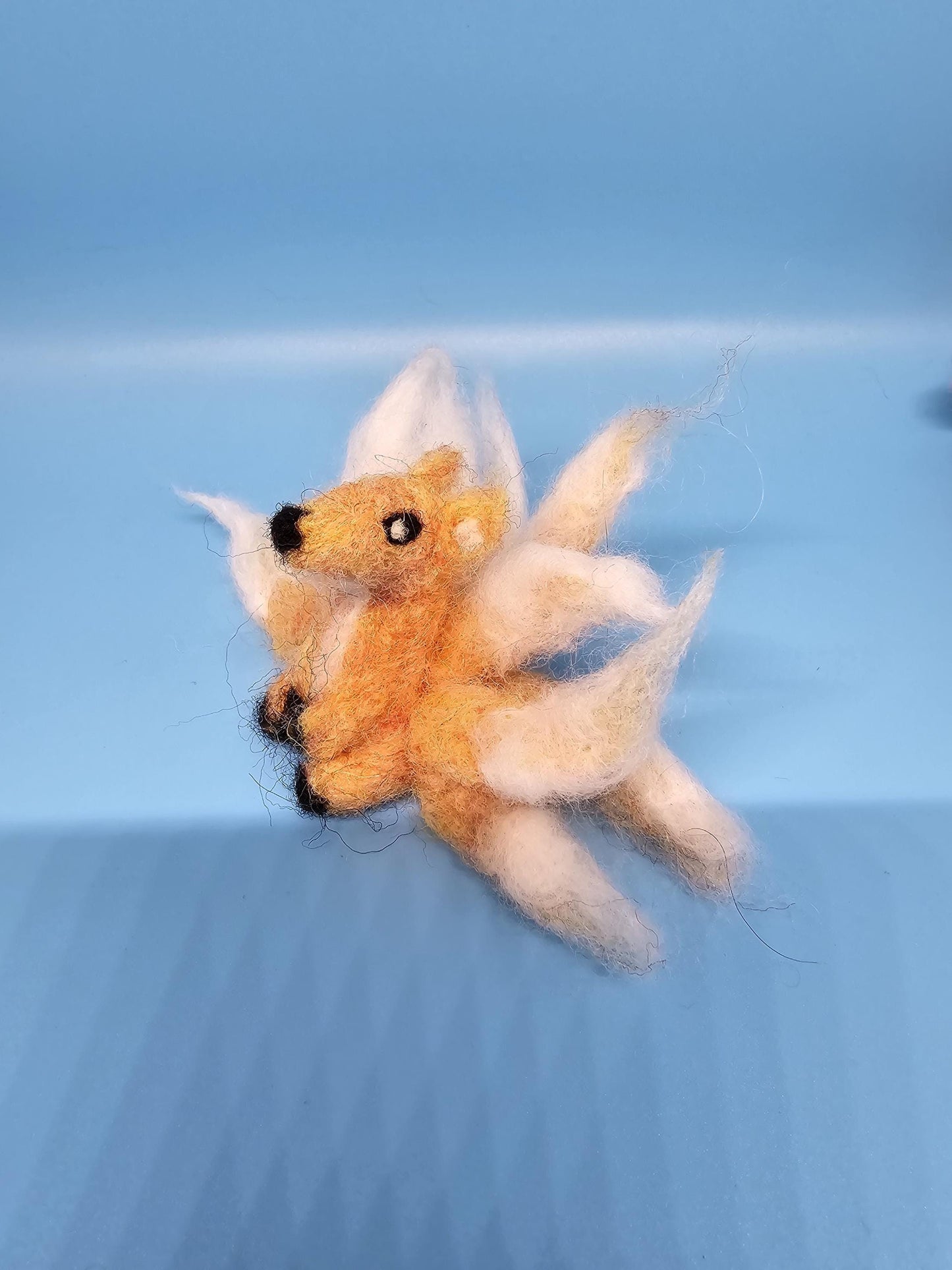 Needlefelt Nine-Tailed Fox - Plush / Soft Sculpture