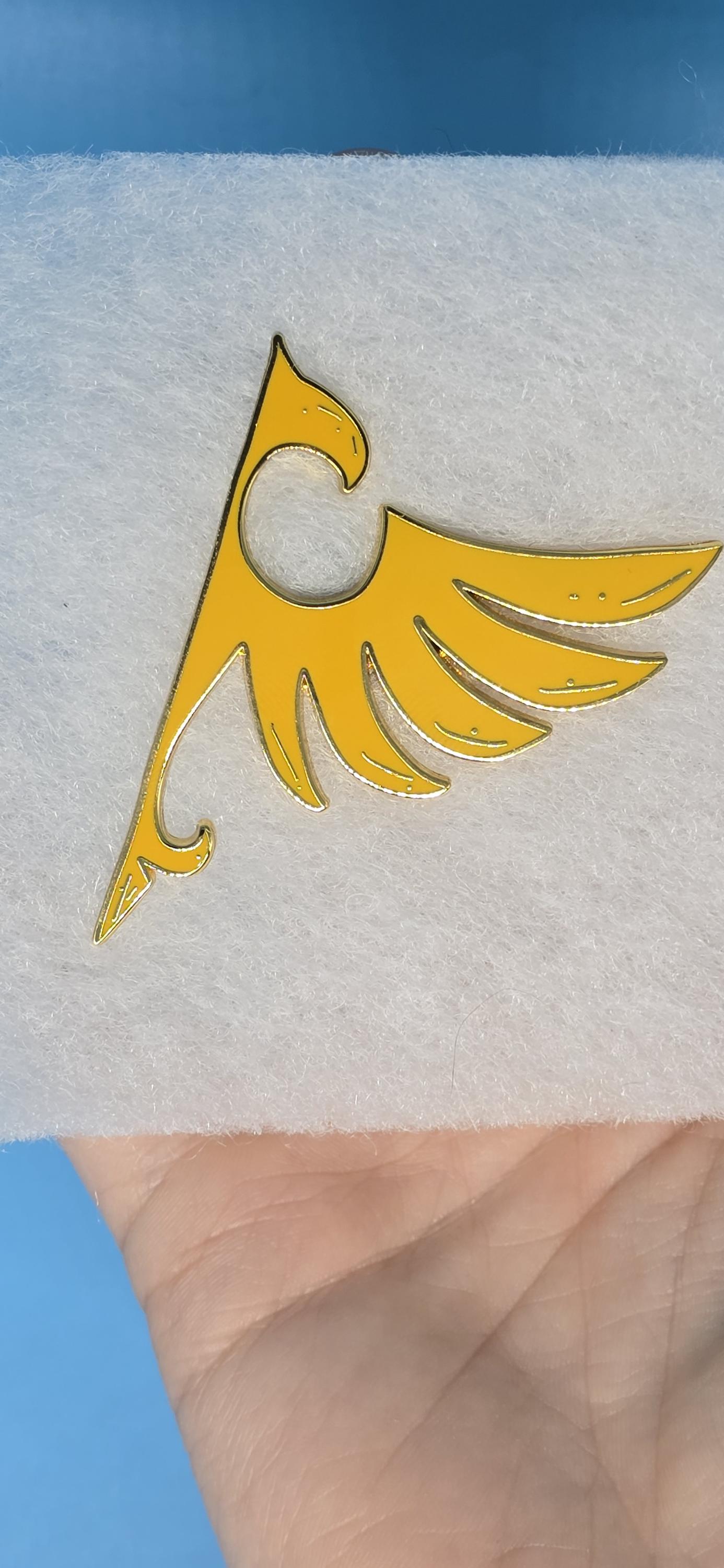 Umineko One Winged Eagle Gold Enamel Pin