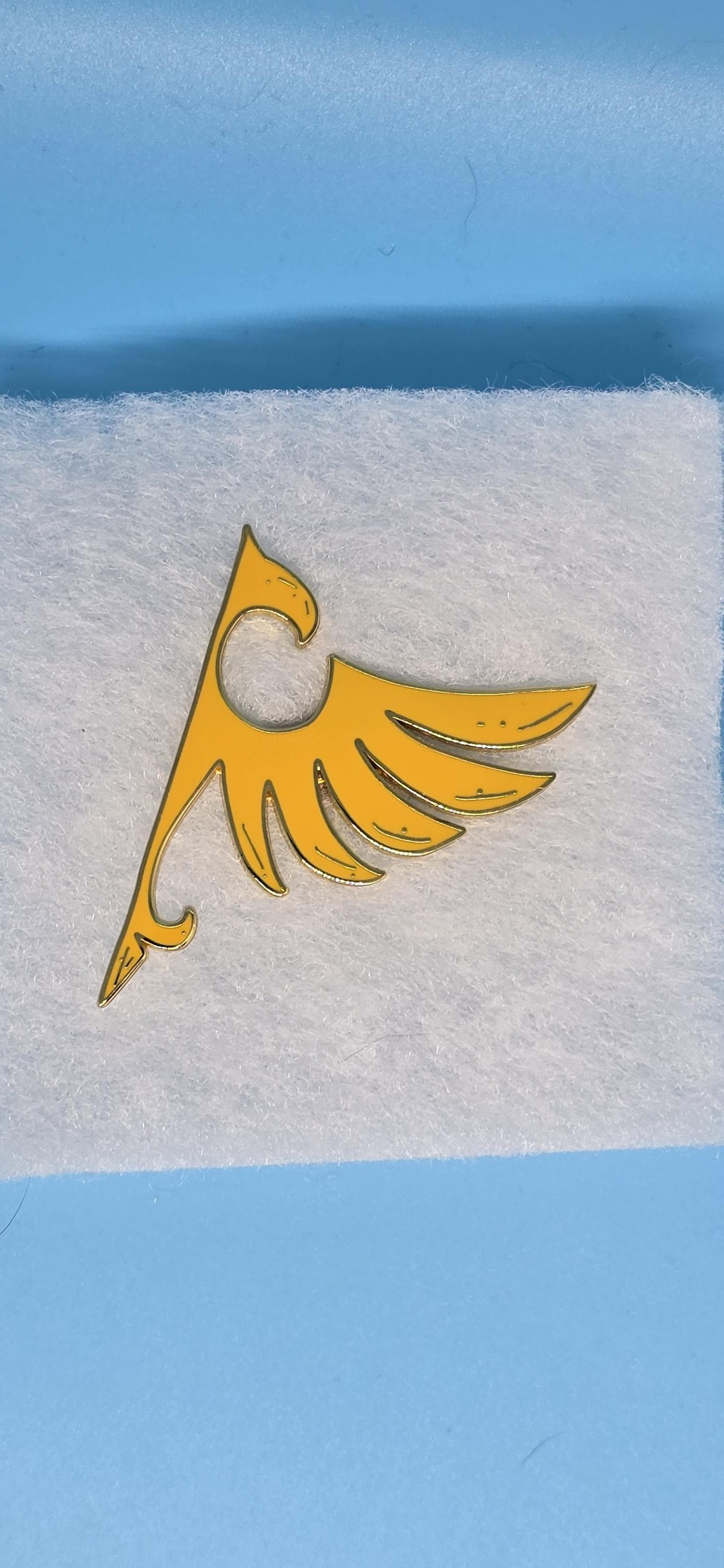 Umineko One Winged Eagle Gold Enamel Pin