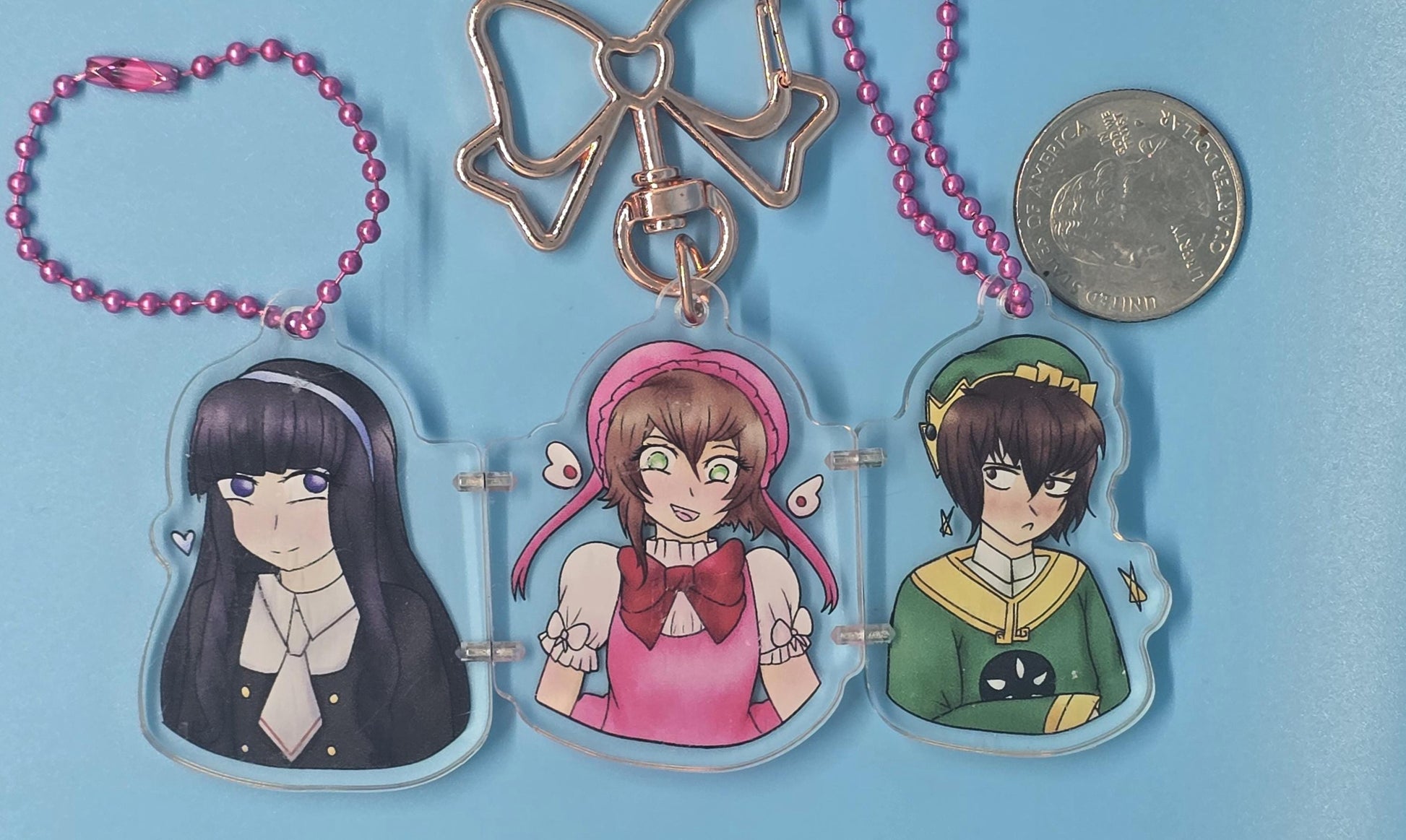 Cardcaptor Sakura - Sakura + Syaoran + Tomoyo Magnetic Keychain