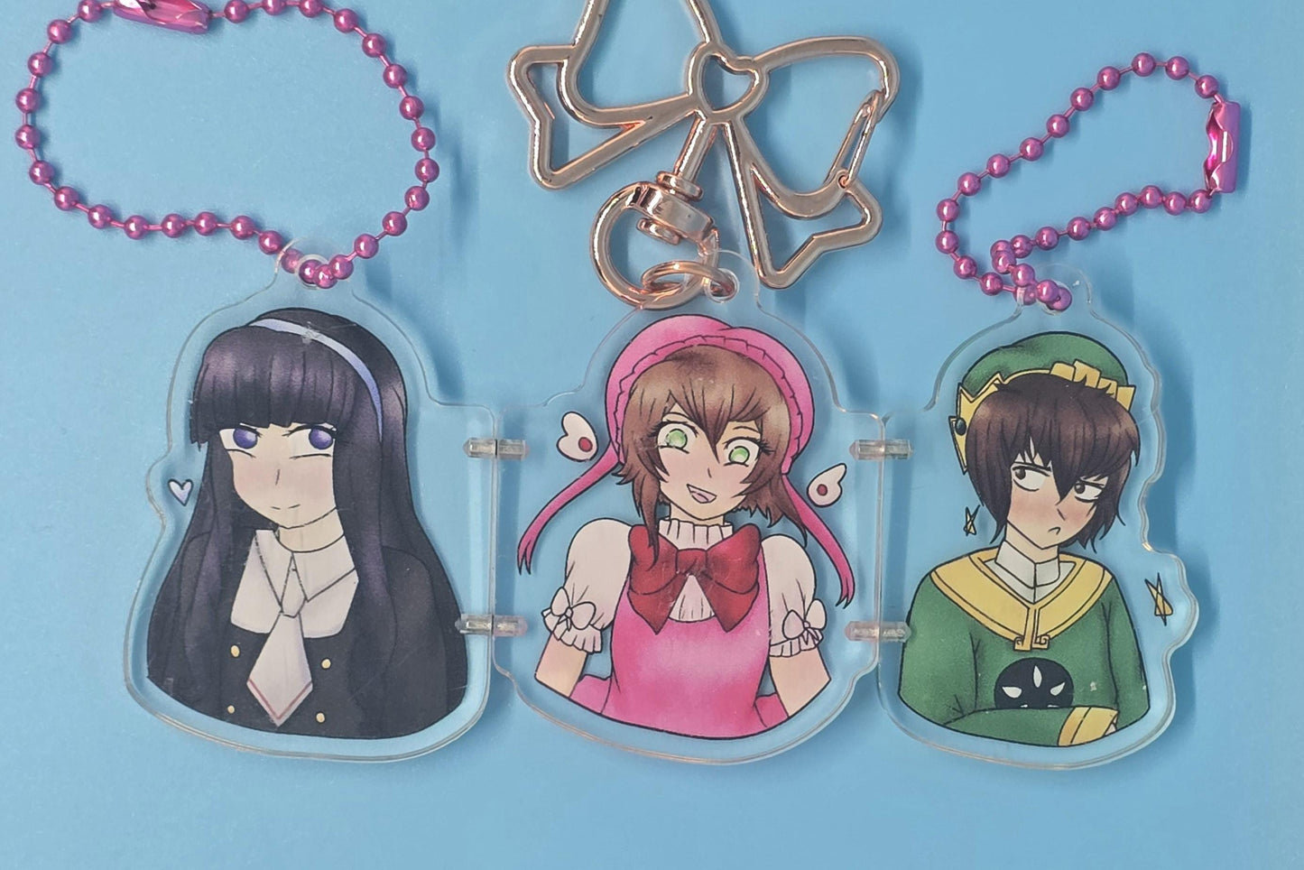 Cardcaptor Sakura - Sakura + Syaoran + Tomoyo Magnetic Keychain